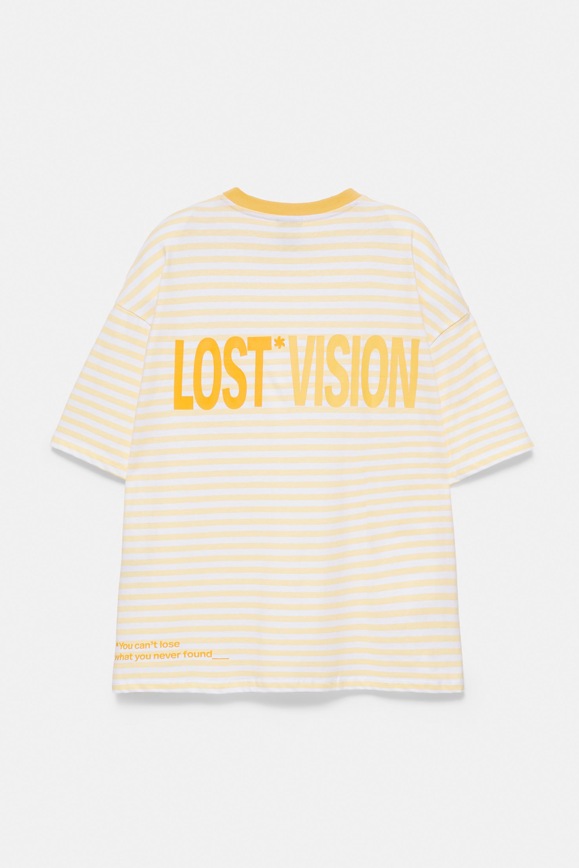 STWD boxy striped T-shirt — Yellow