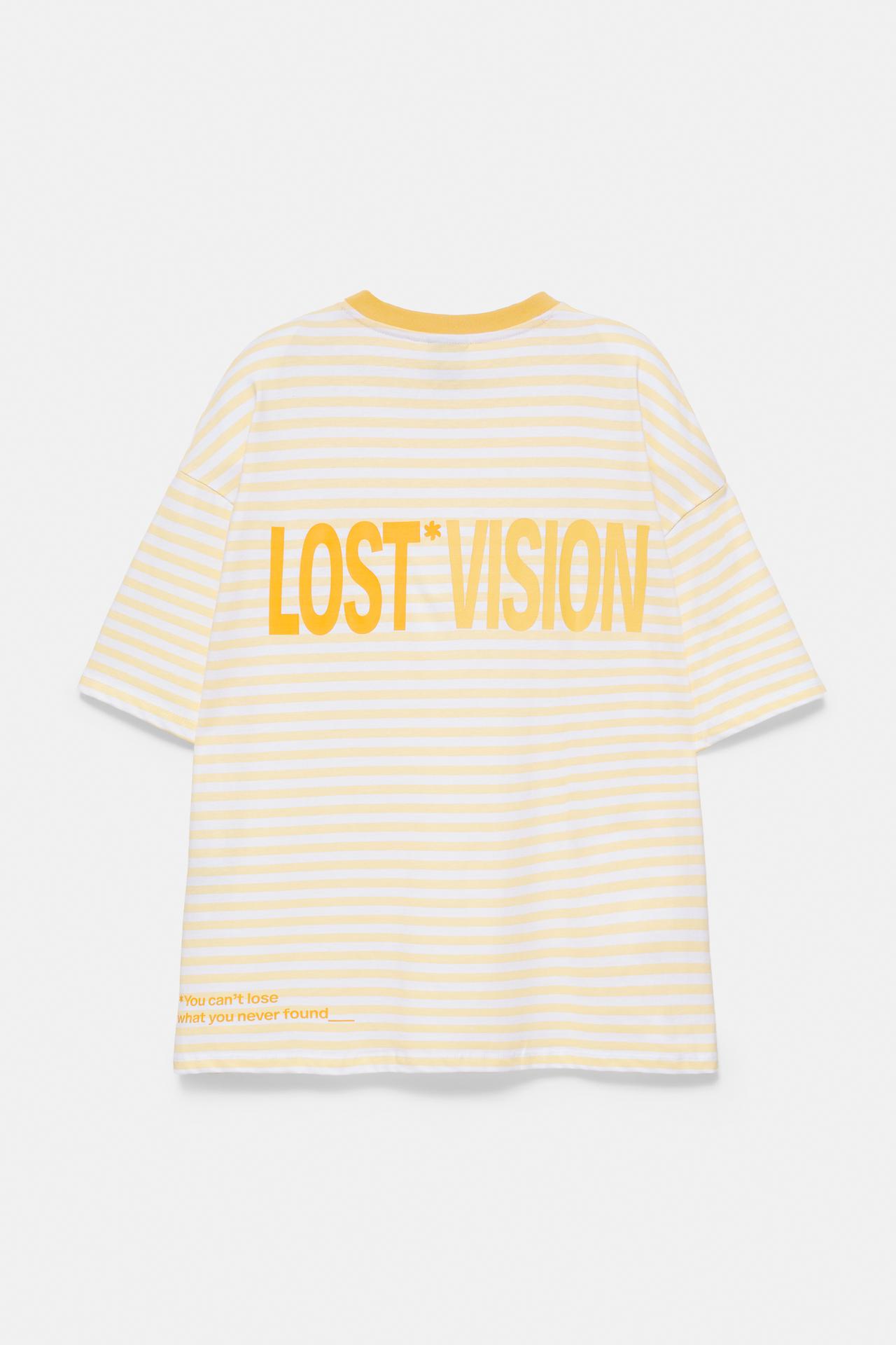 STWD boxy striped T-shirt — Yellow
