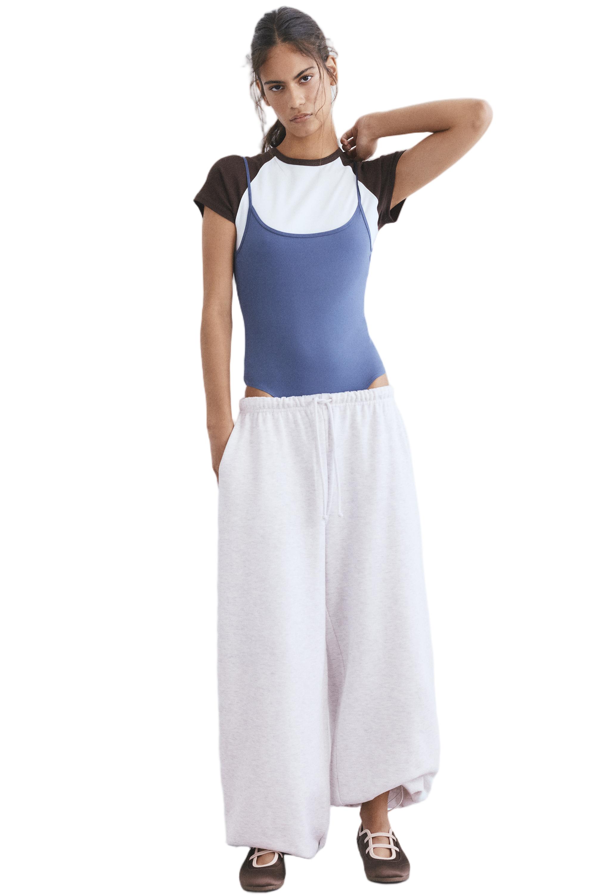 Ayarlanabilir paçalı geniş paça eşofman altı - Görsel 22