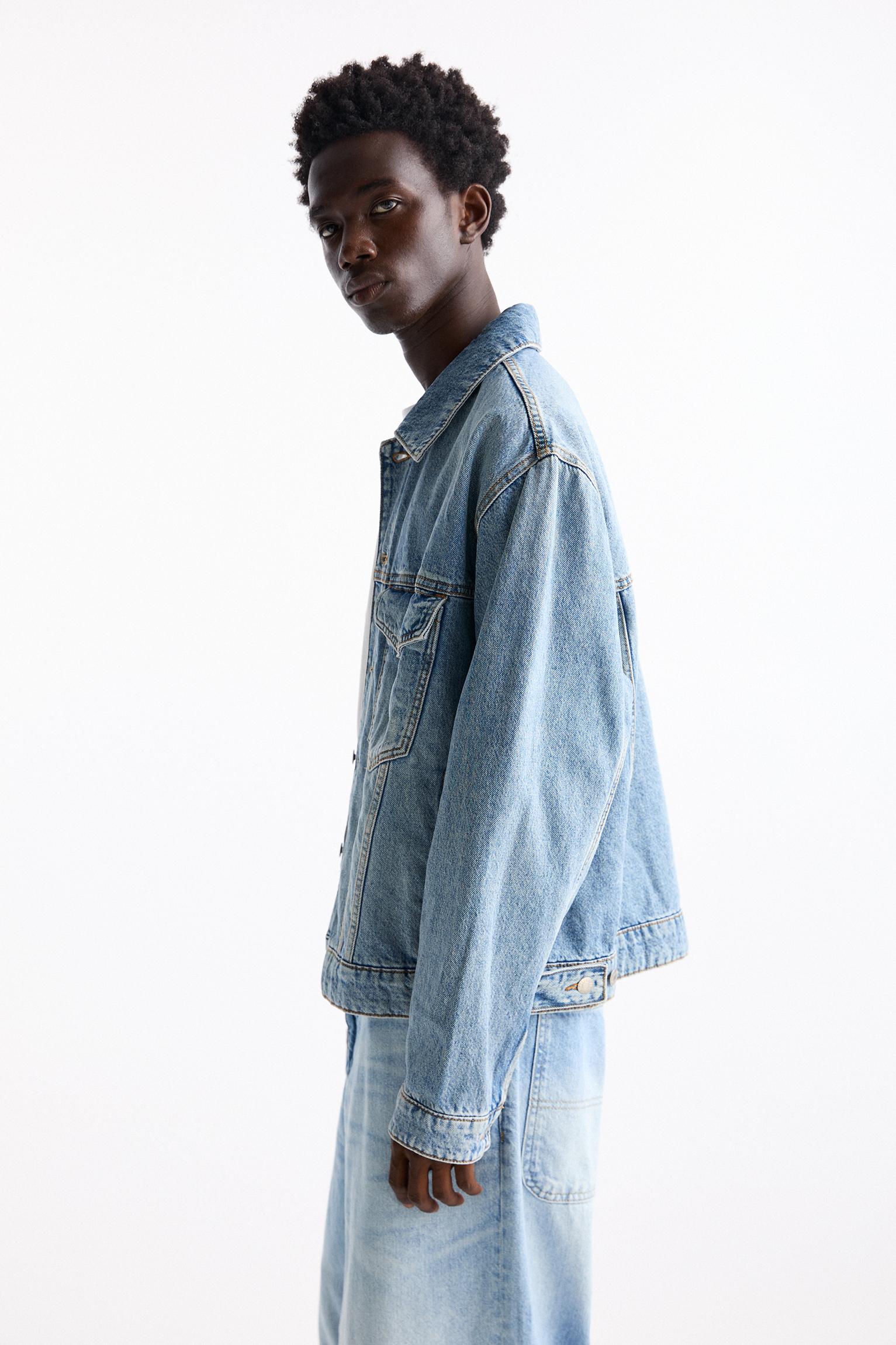 Pull and bear boyfriend denim jacket best sale