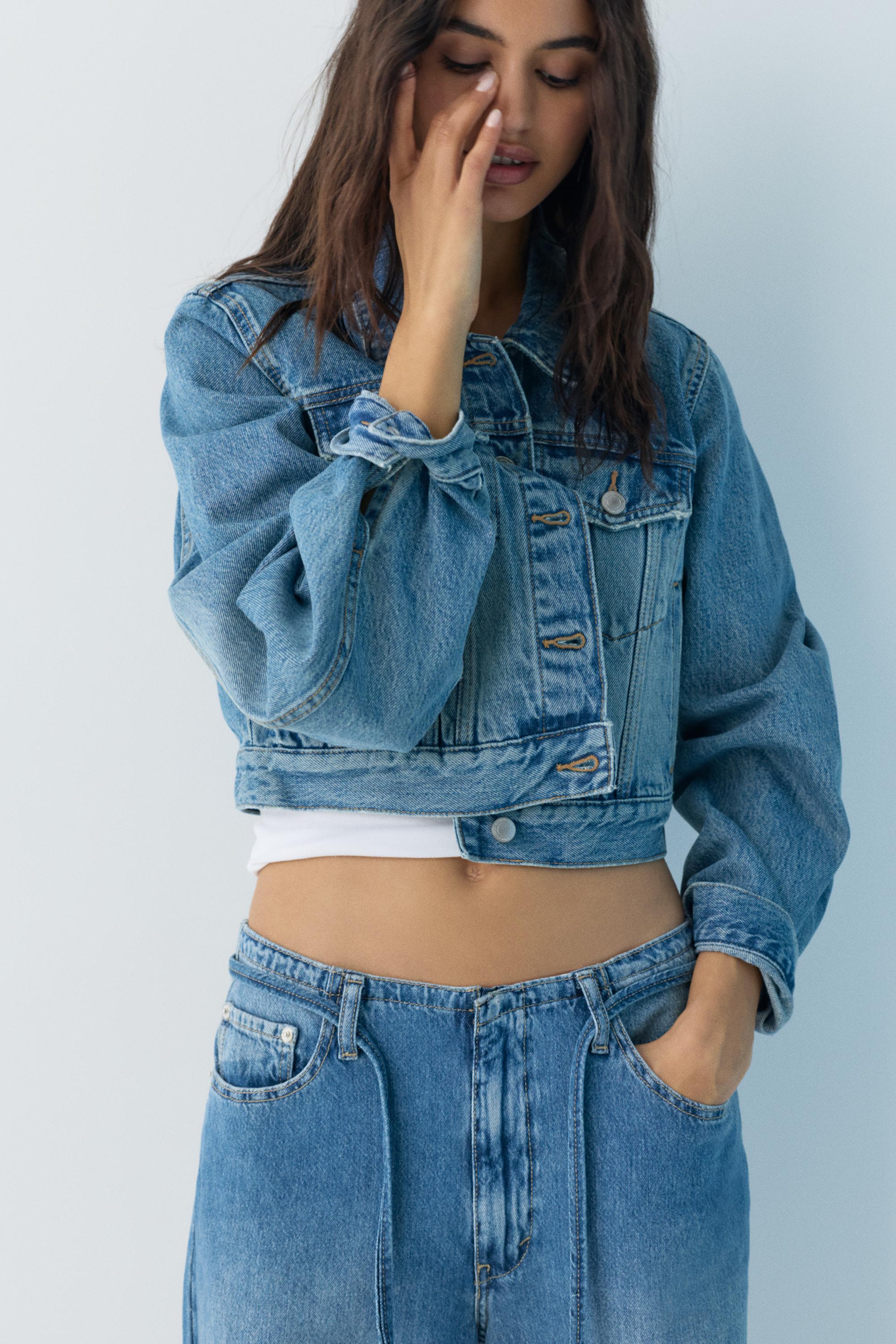 Baggy jeans with drawstring — Medium blue