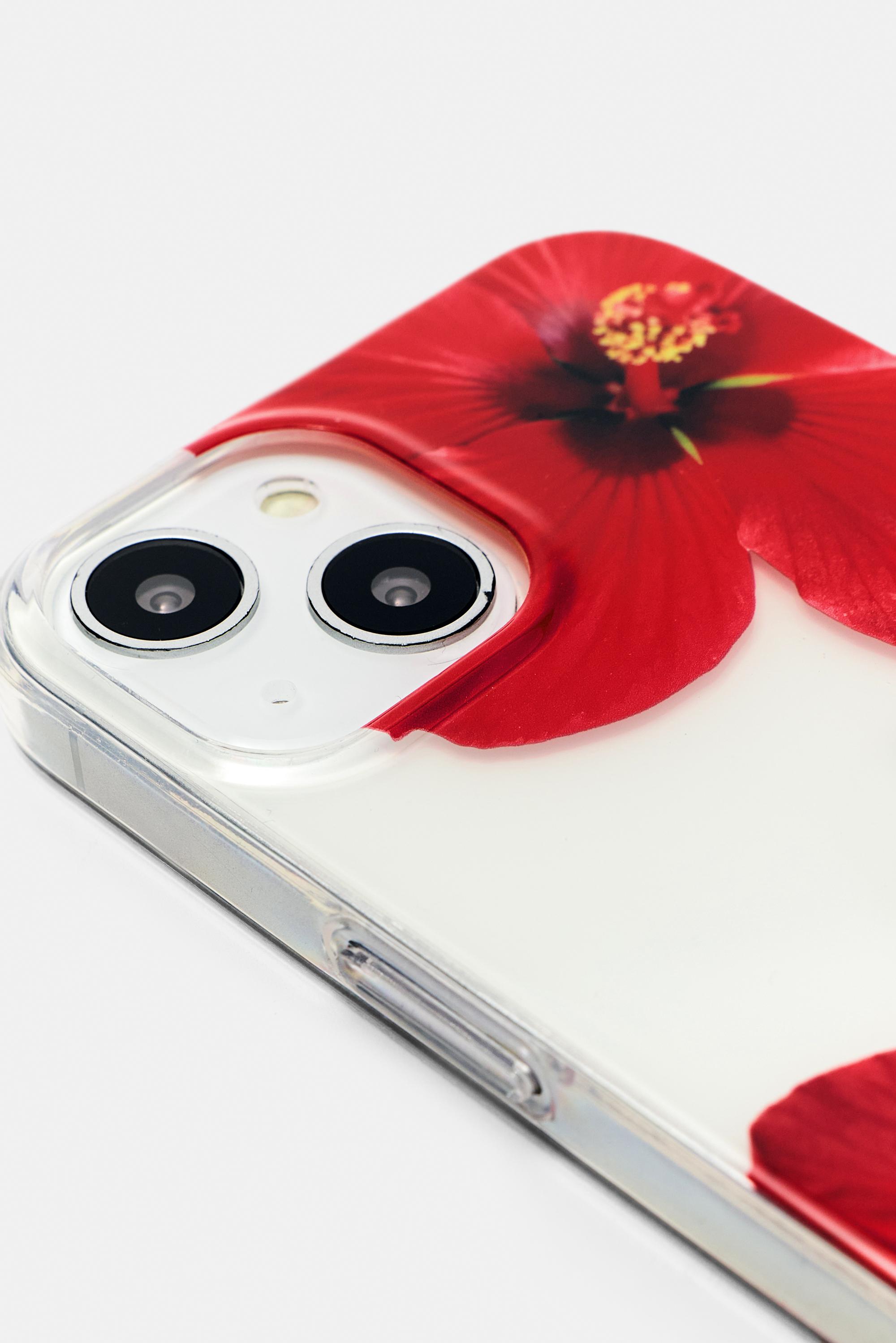 Hibiskus çiçekli iPhone kılıfı - Görsel 2