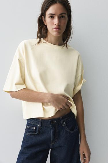 Boxy fit short sleeve T-shirt — Vanilla 1