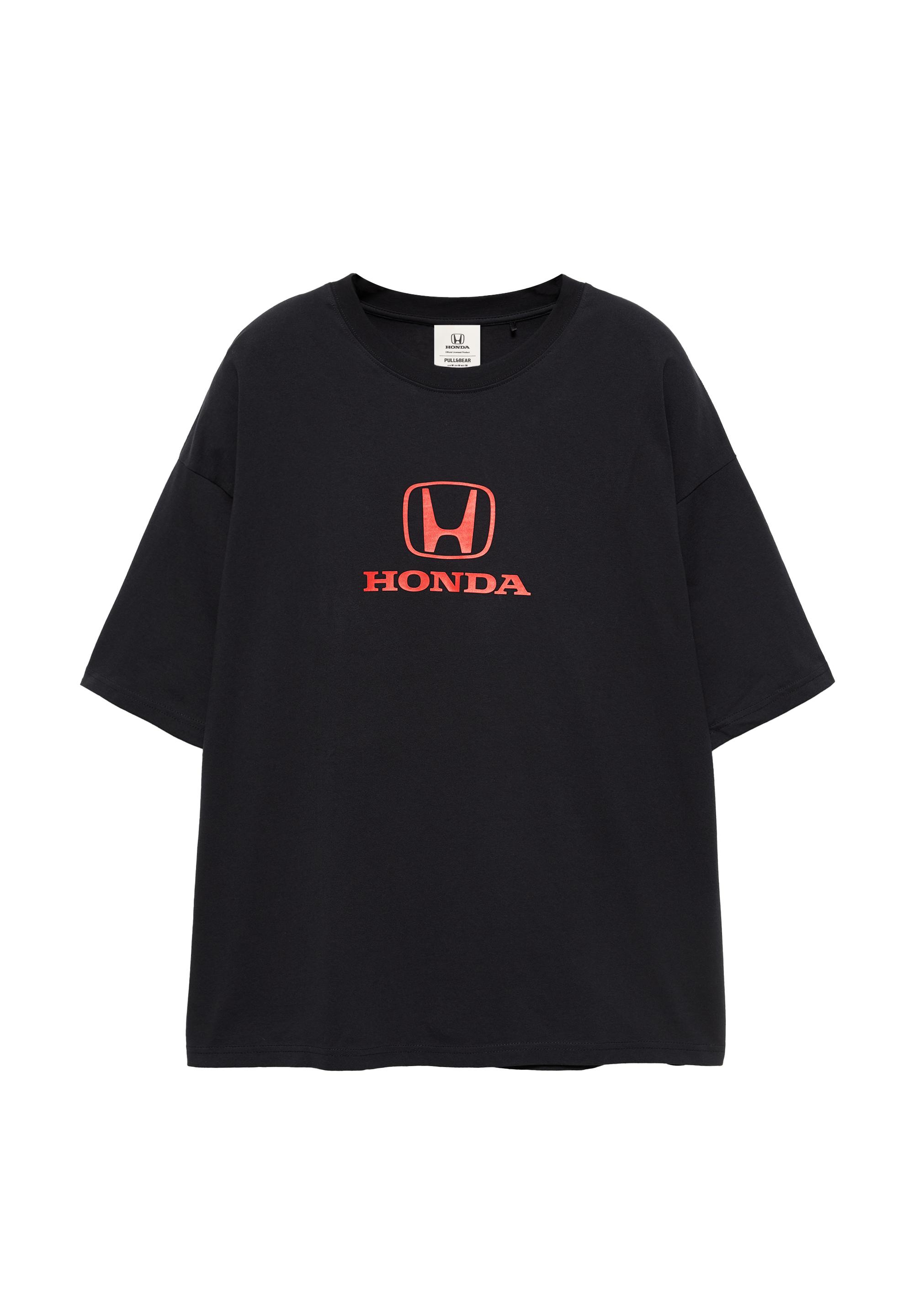 Relaxed fit Honda logo T-shirt — Black