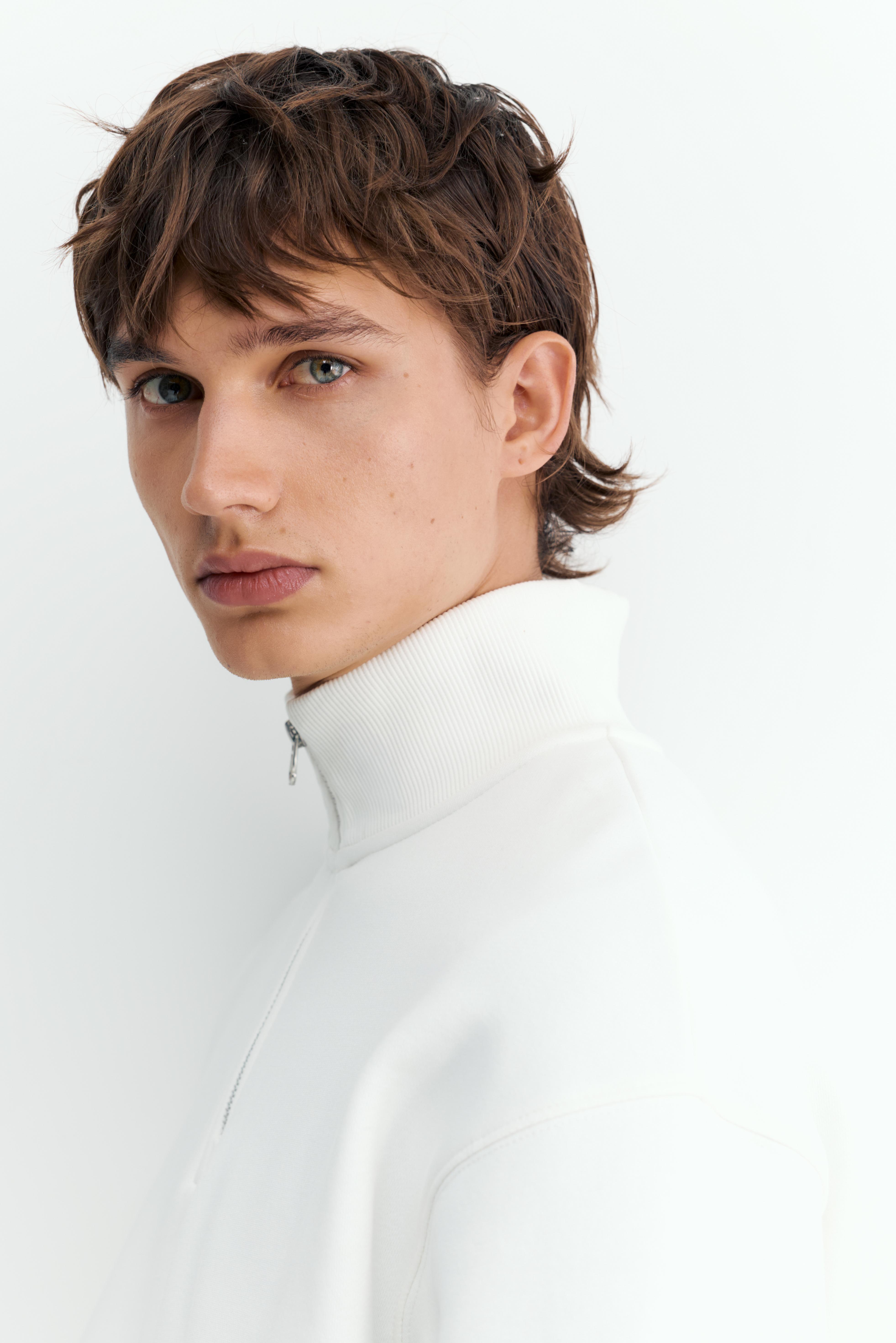 Quarter-zip sweatshirt — Off white