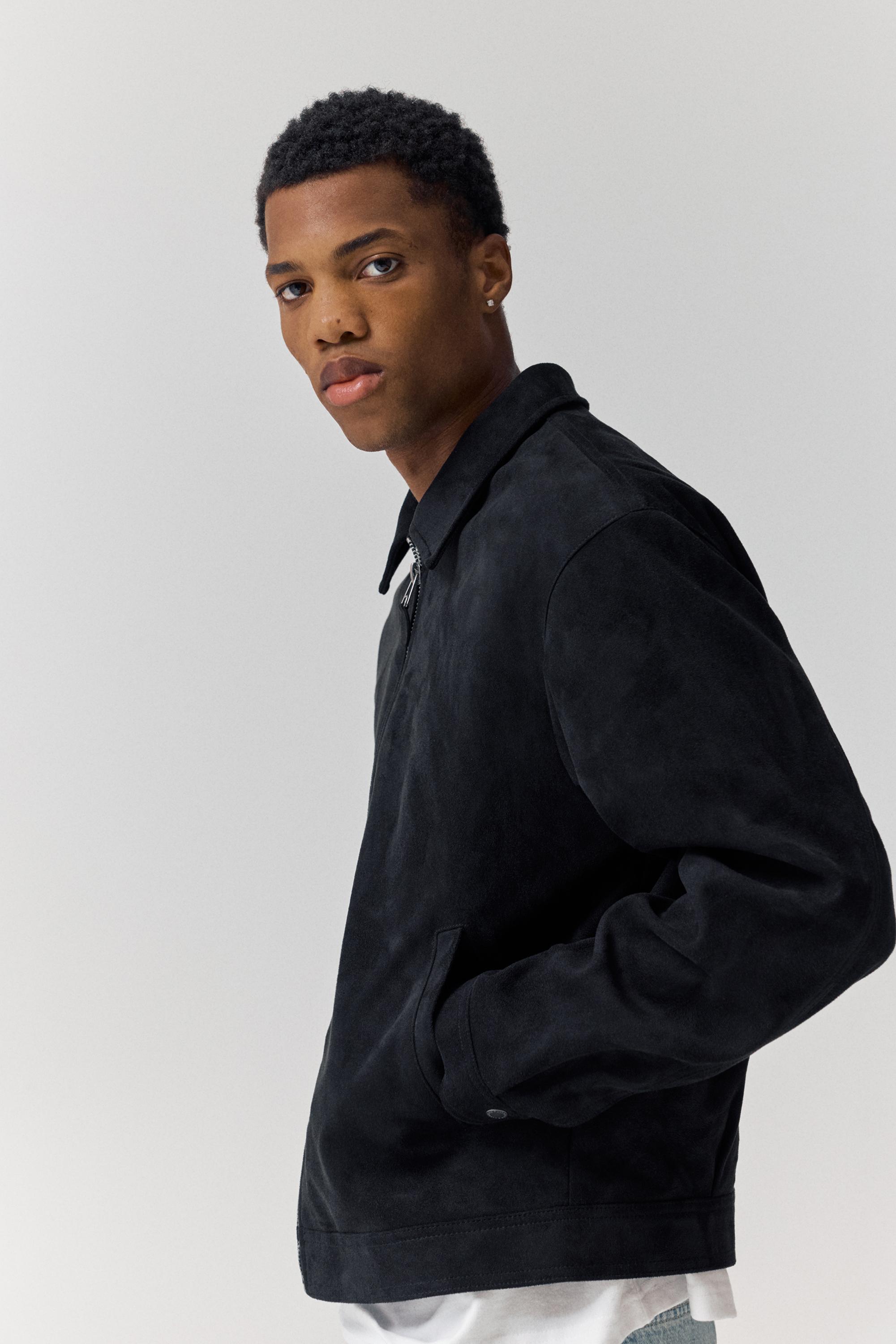 Wildlederimitat-Jacke