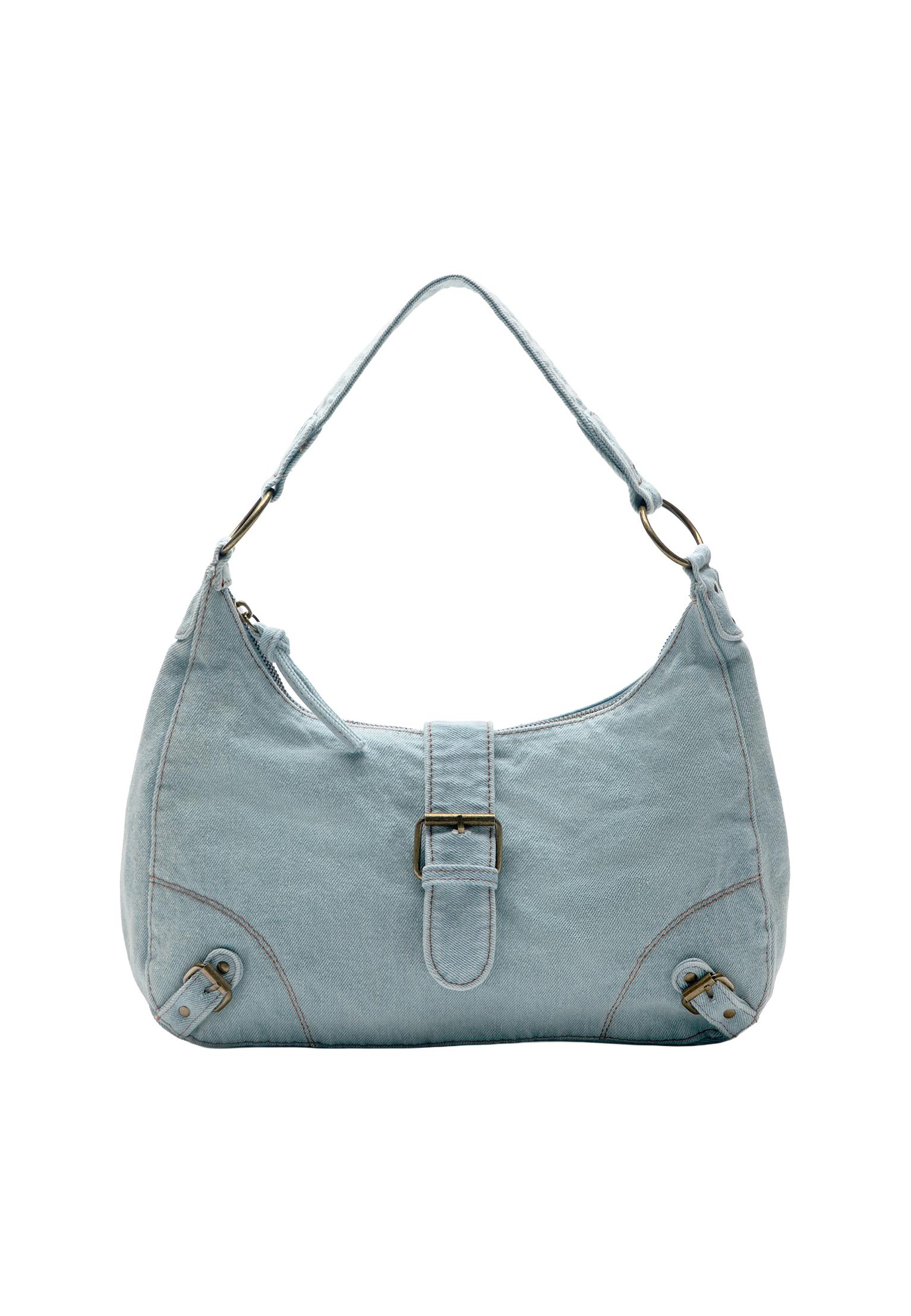 Kot tokalı omuz çantası - Görsel 8