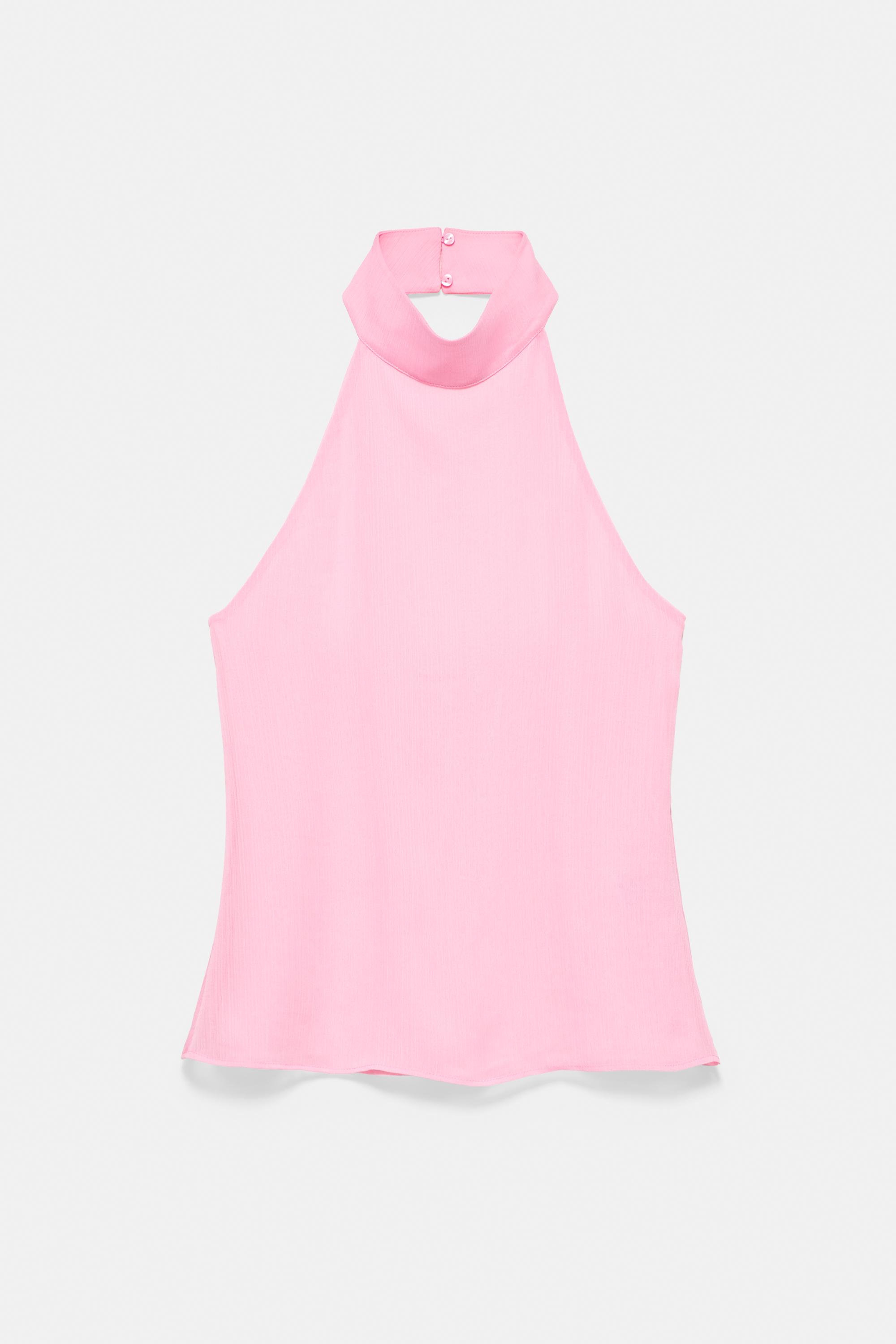 Flowing halter top — Pink