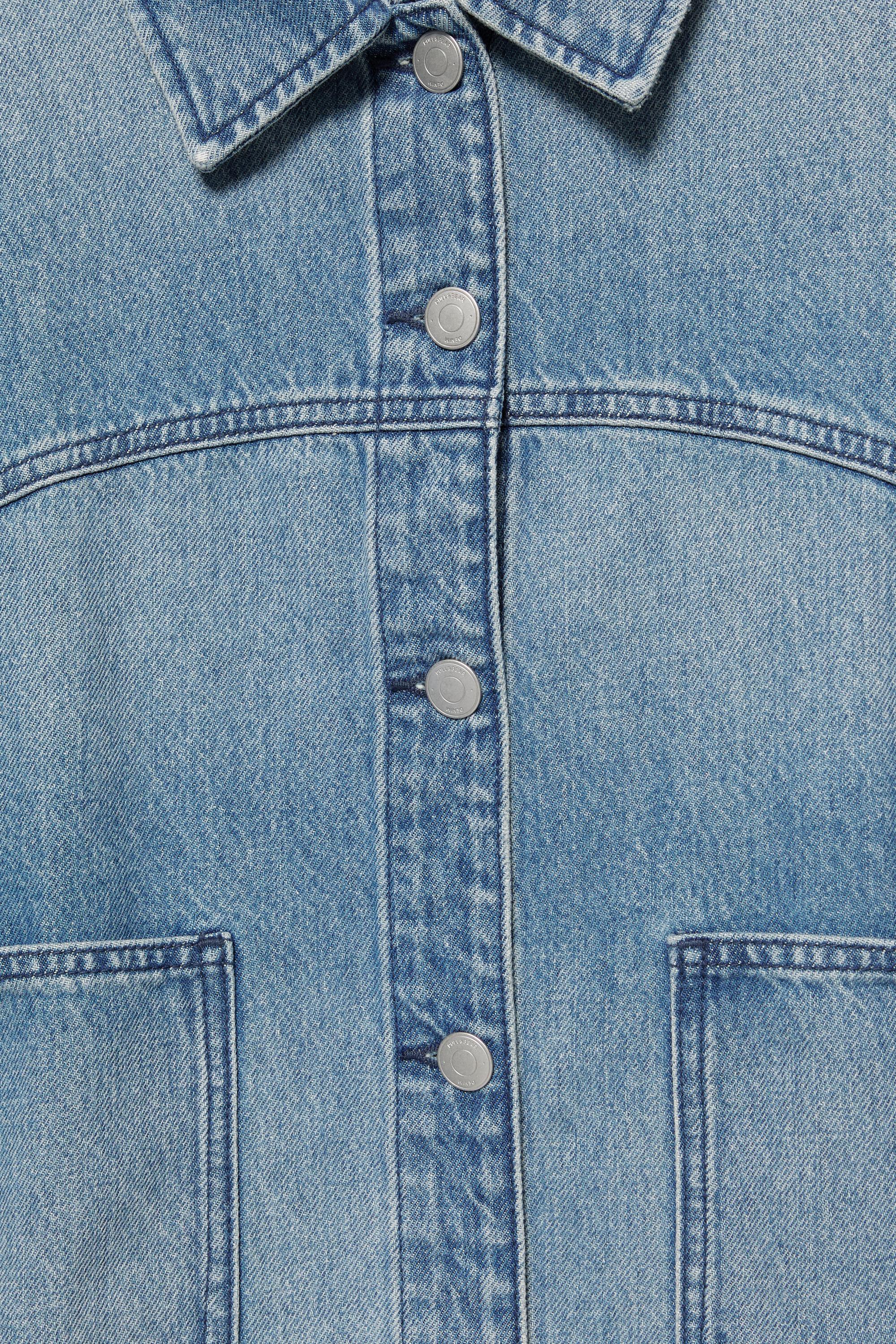 Boxy denim overshirt — Pale blue