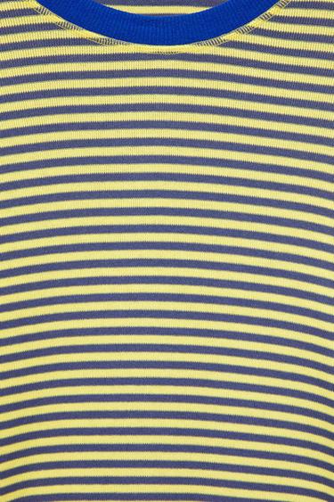 Striped contrast-neck T-shirt — Striped 7