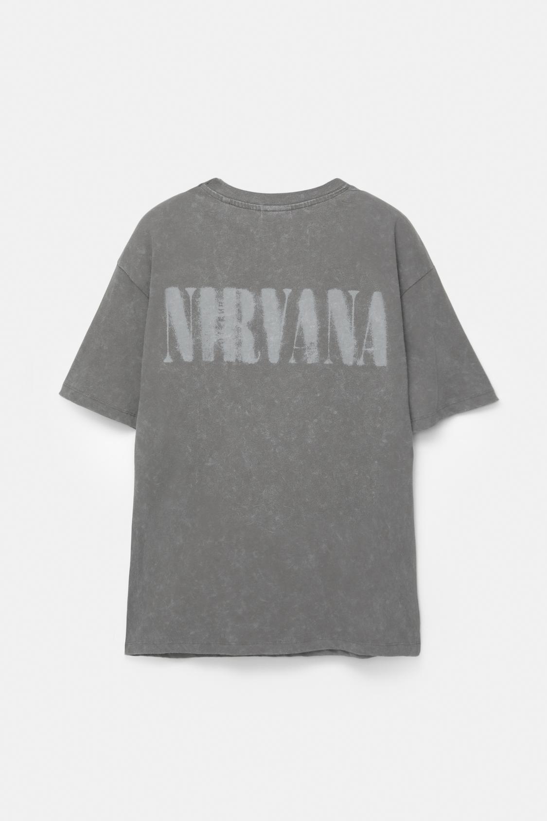 Camisetas Graficas Camiseta Nirvana Mujer Pull And Bear Camiseta