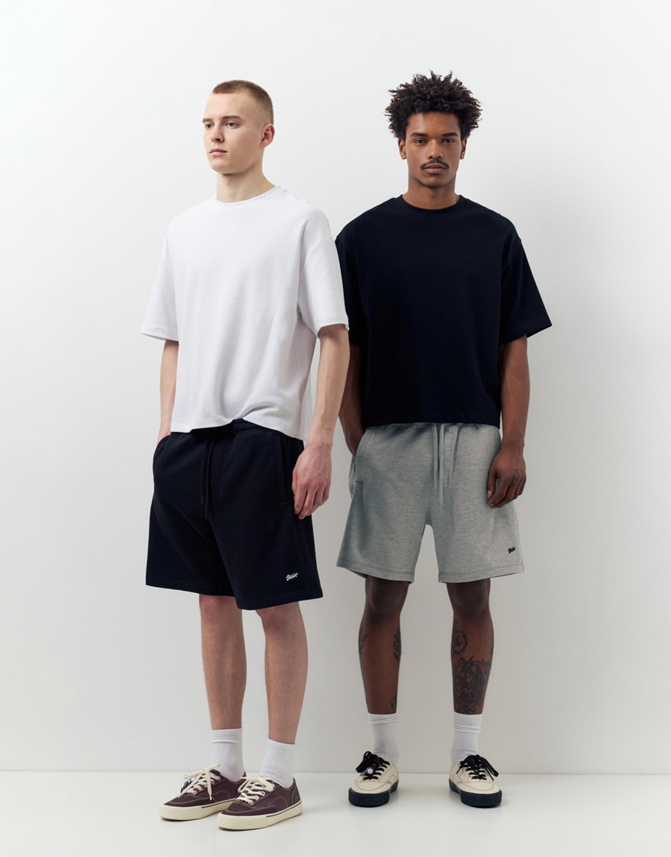 2-pack of STWD Bermuda short sweatpants — Black