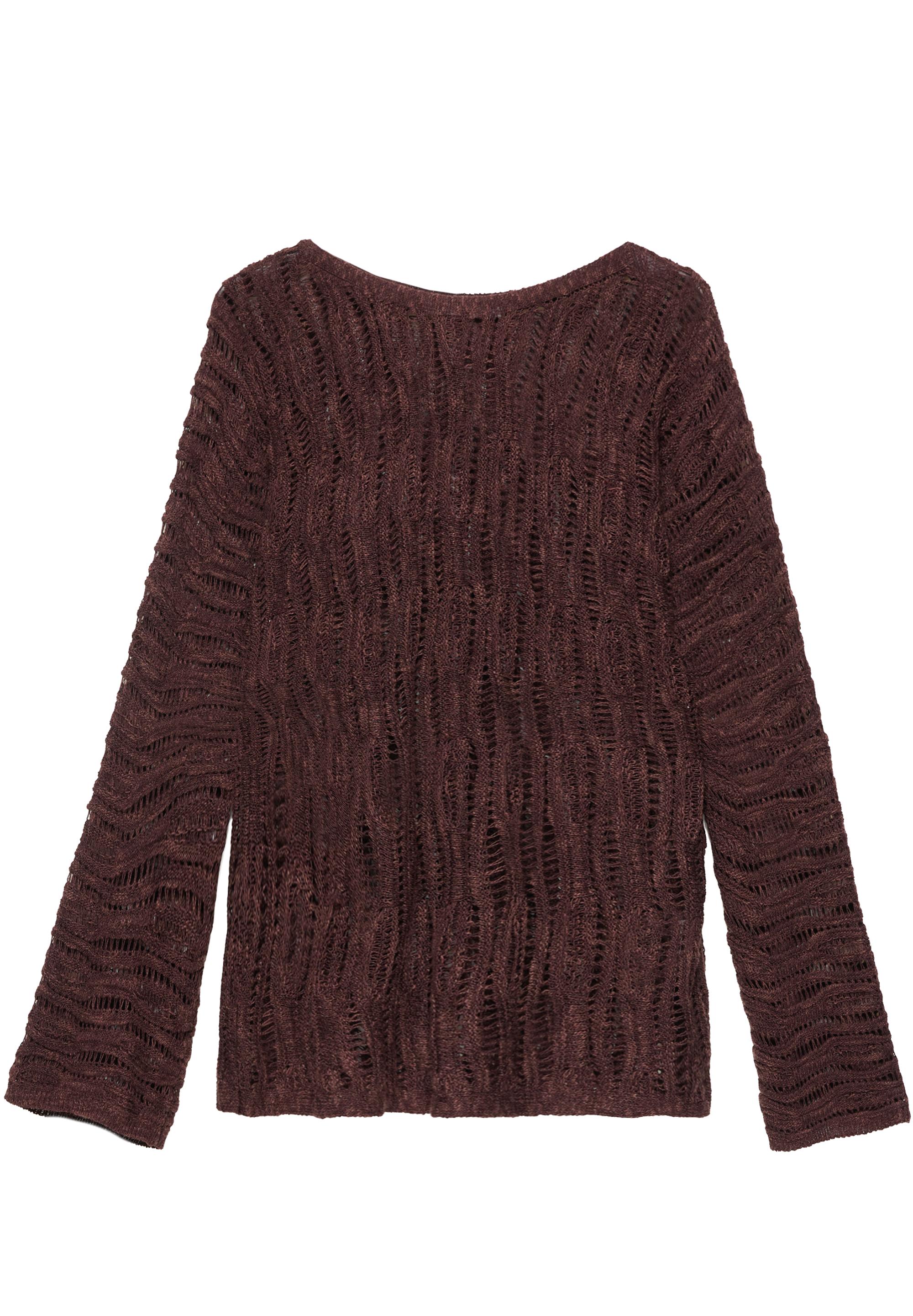 Cutwork jumper — Brown