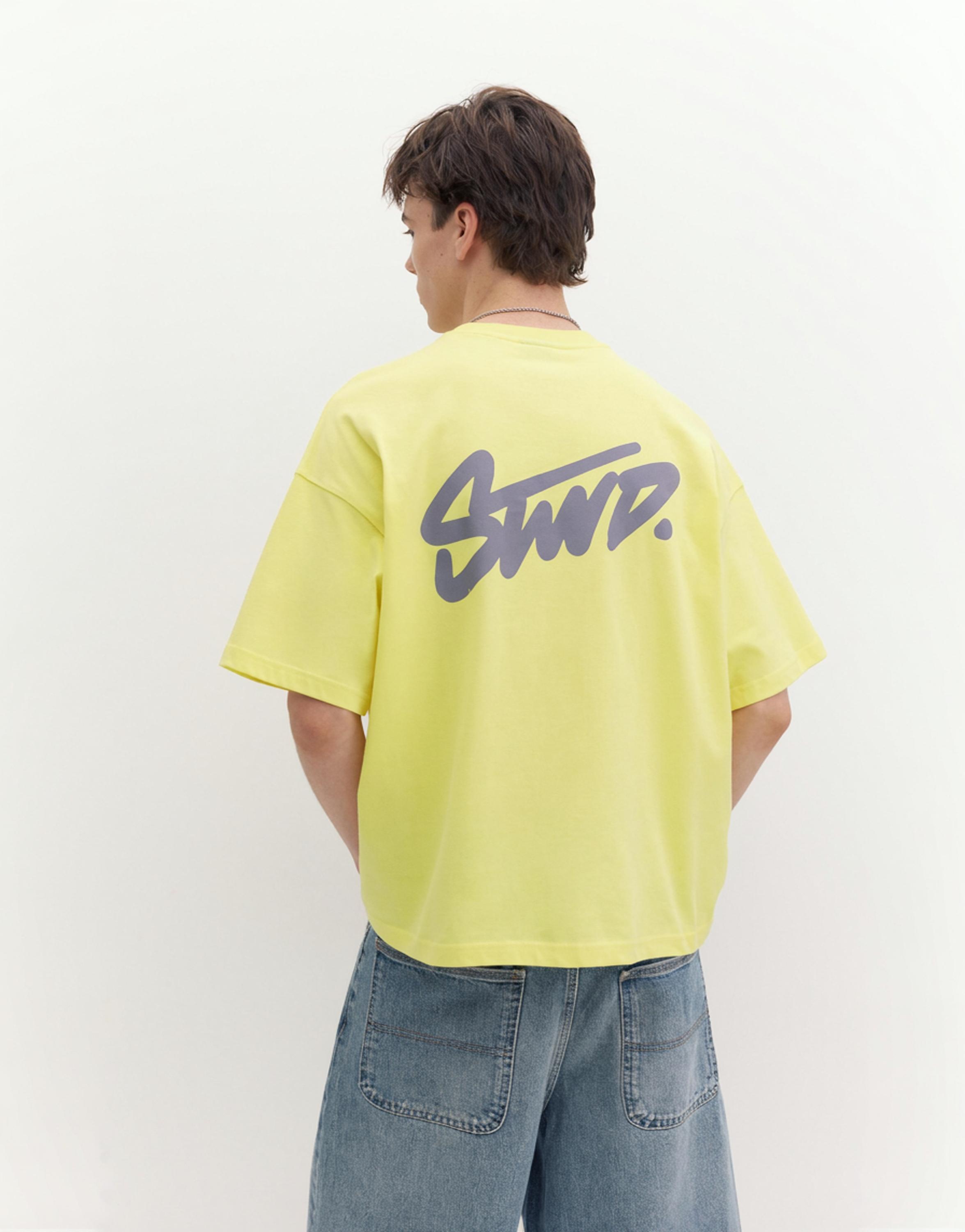 STWD logo boxy T-shirt — Yellow