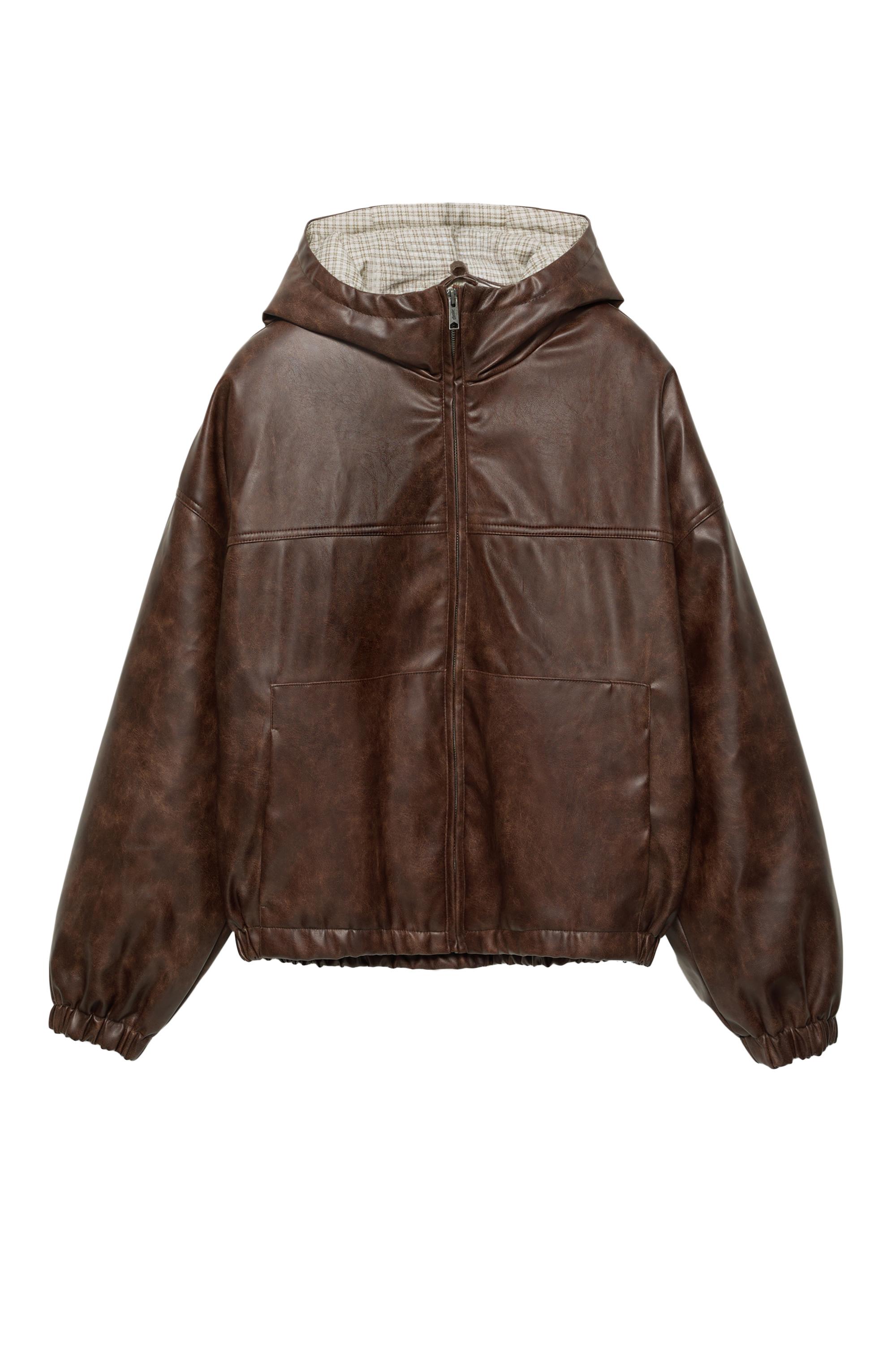 Eskitme suni deri ceket - Görsel 4