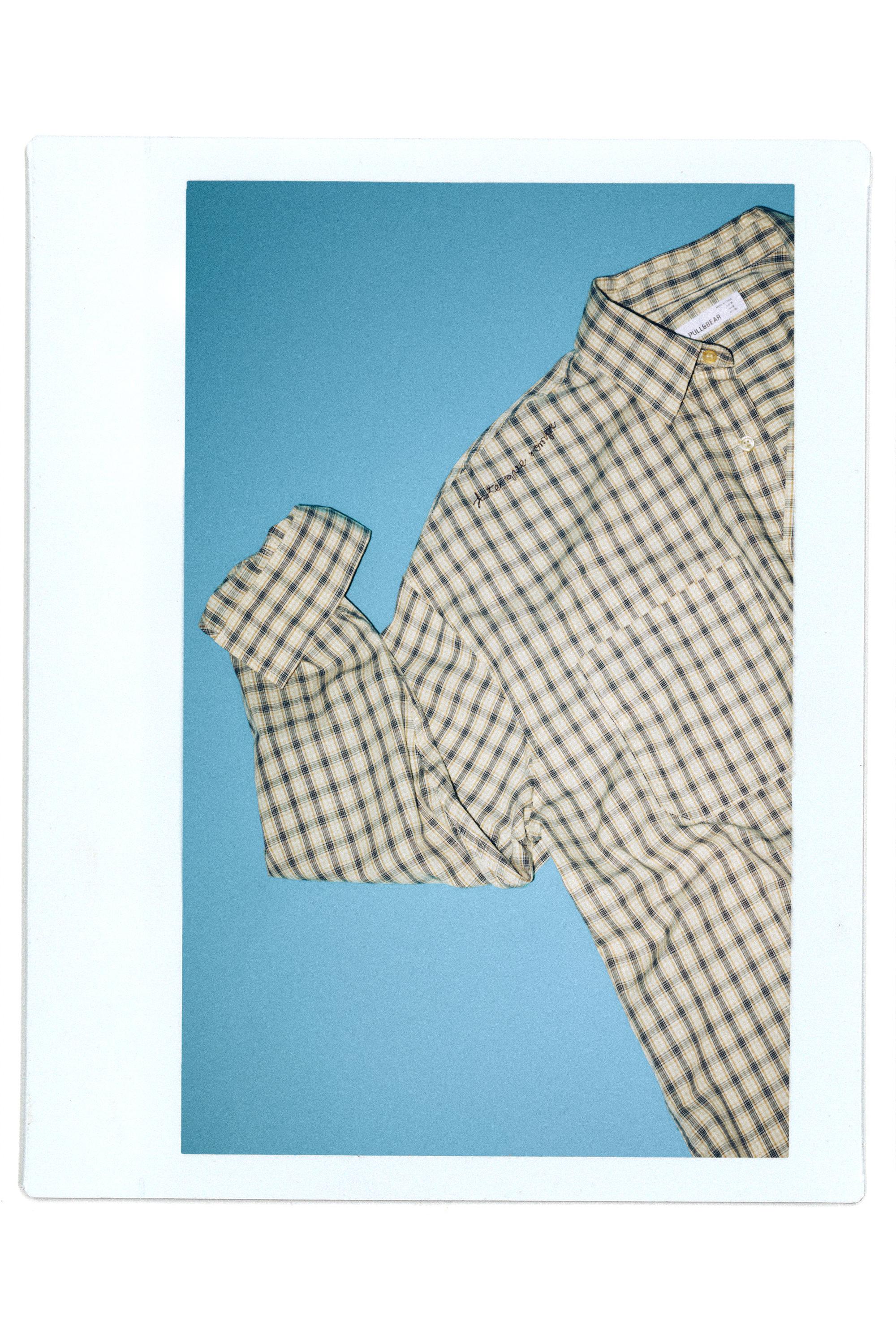 Long sleeve check shirt — Vanilla