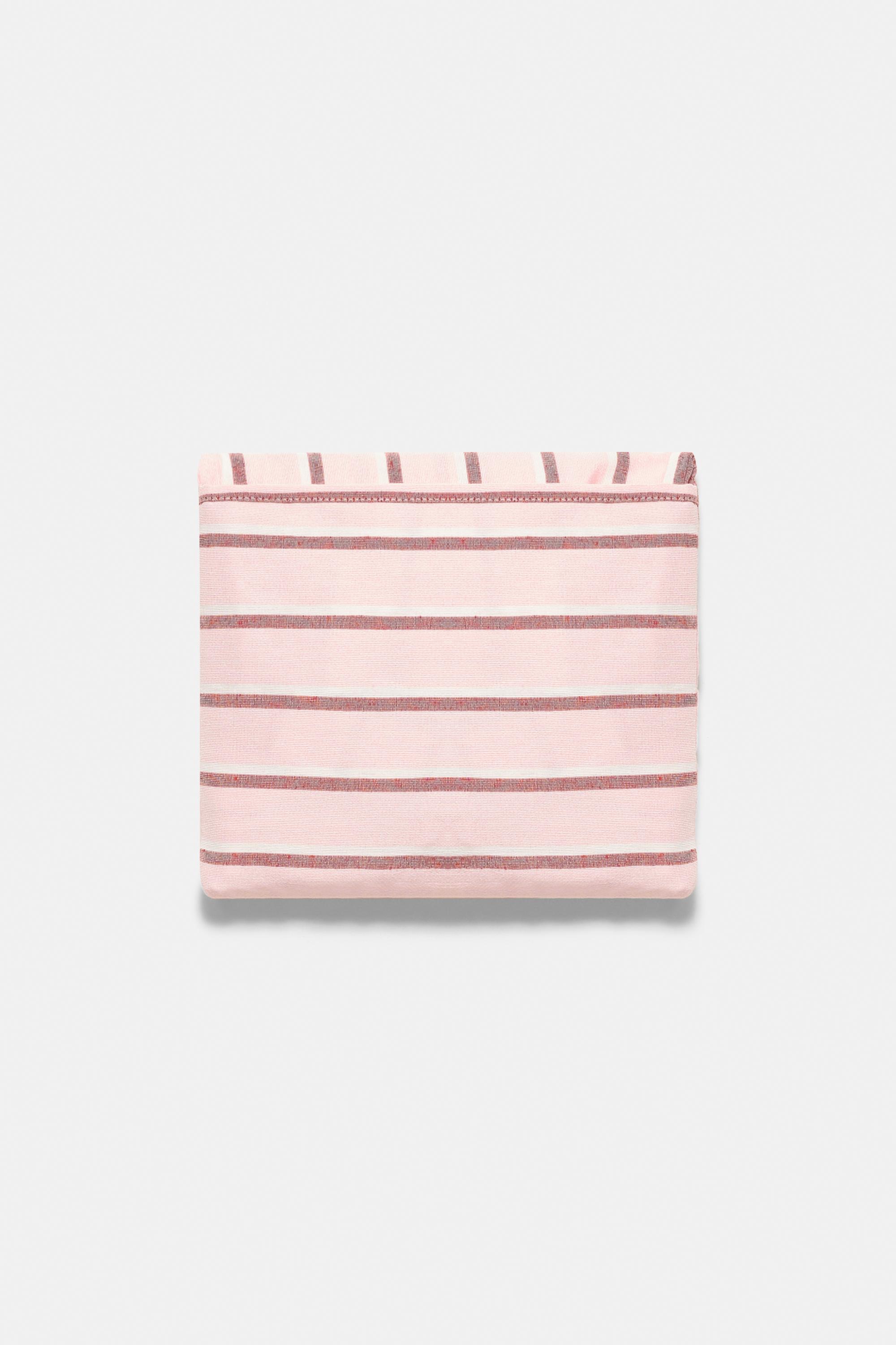 Medium striped tote bag — Red