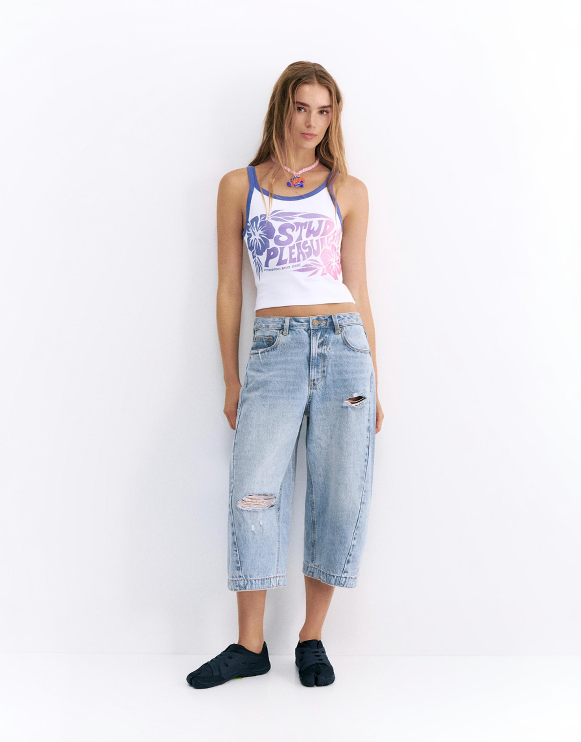 Pleasures x STWD jorts — Medium blue