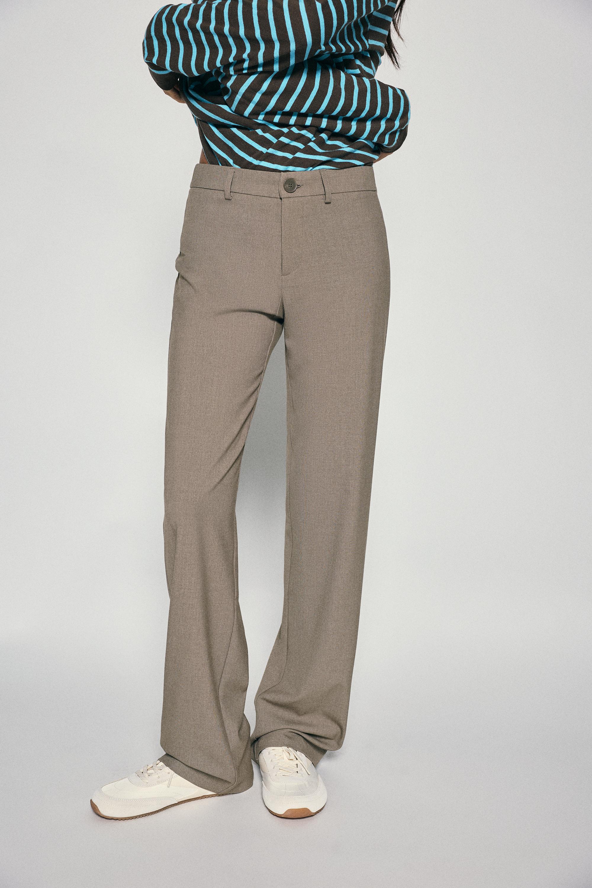 Straight-leg smart trousers — Mole brown