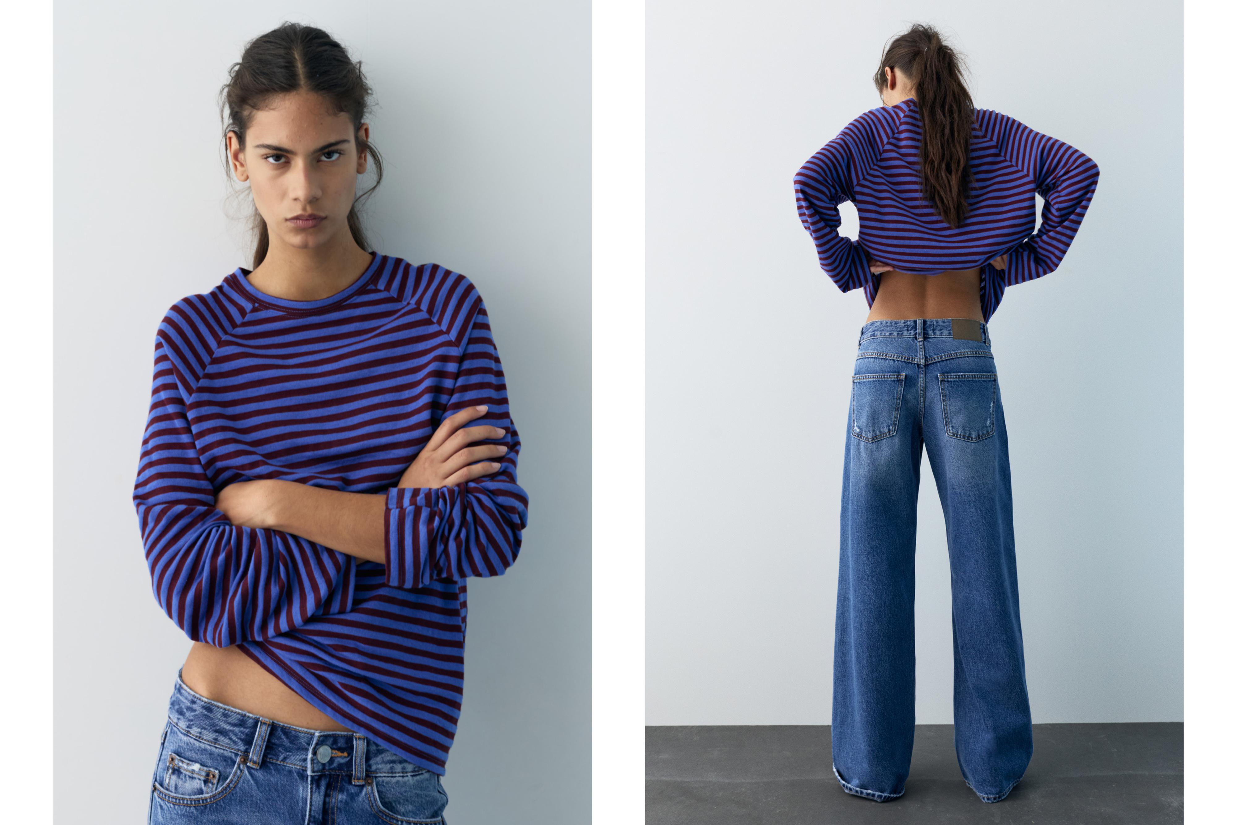 Uzun kollu çizgili tişört - Görsel 65