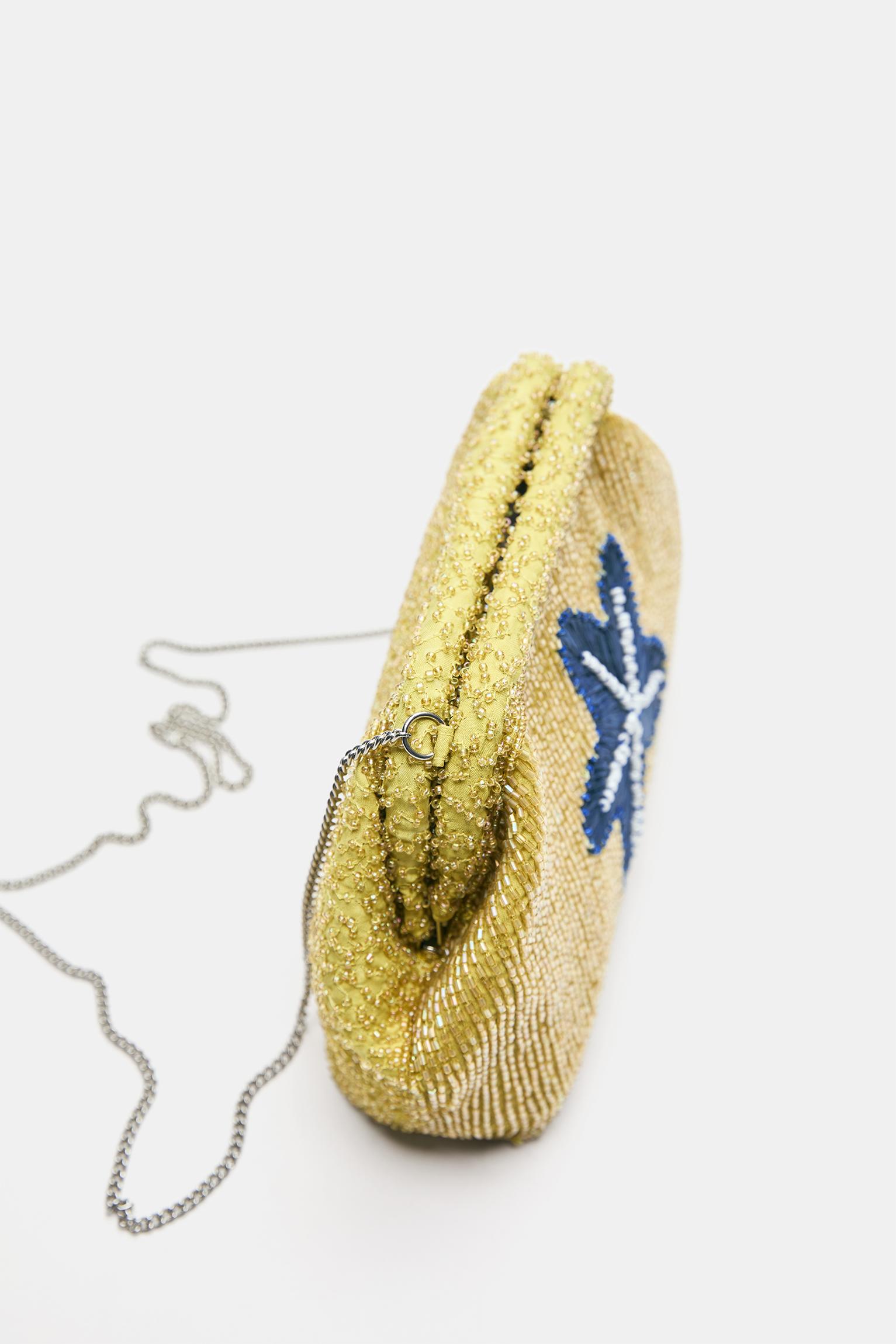 Boncuklu clutch çanta - Görsel 4