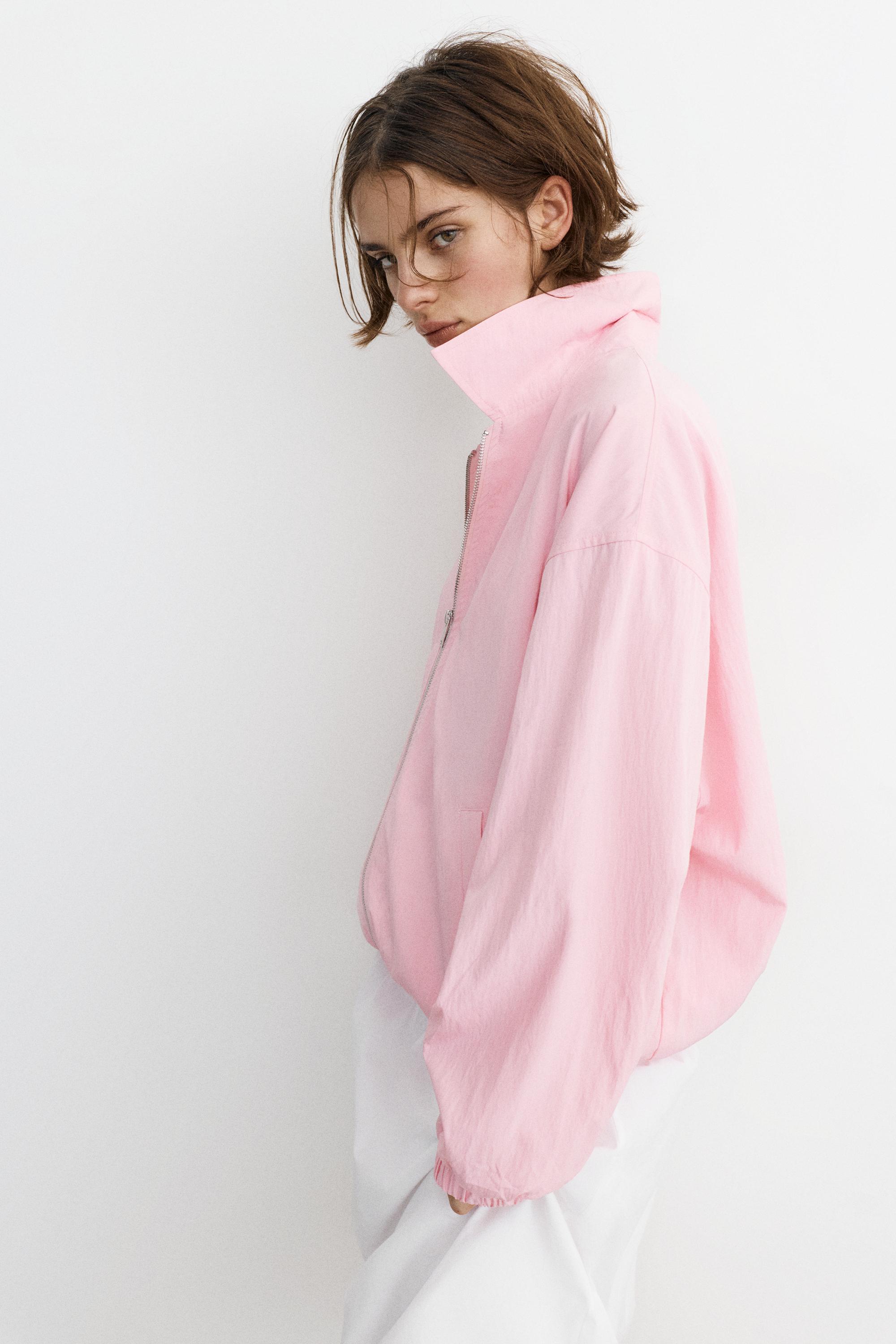 Fluid oversize jacket — Rose pink