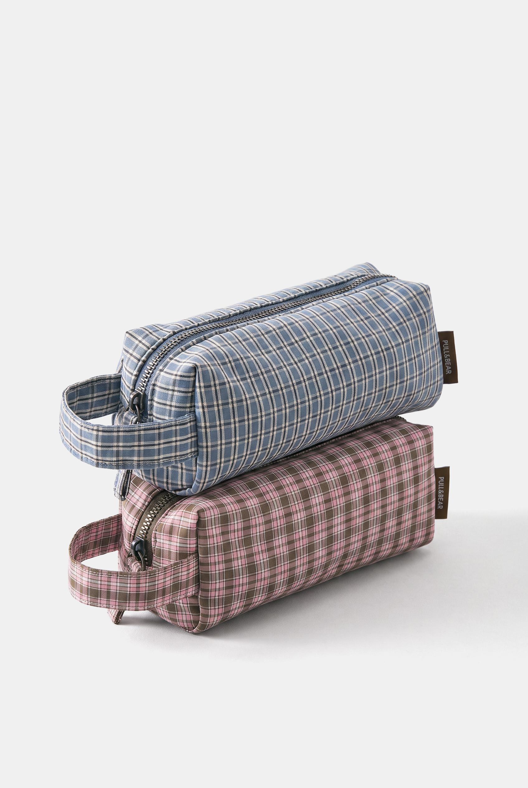 Check print case — Pink