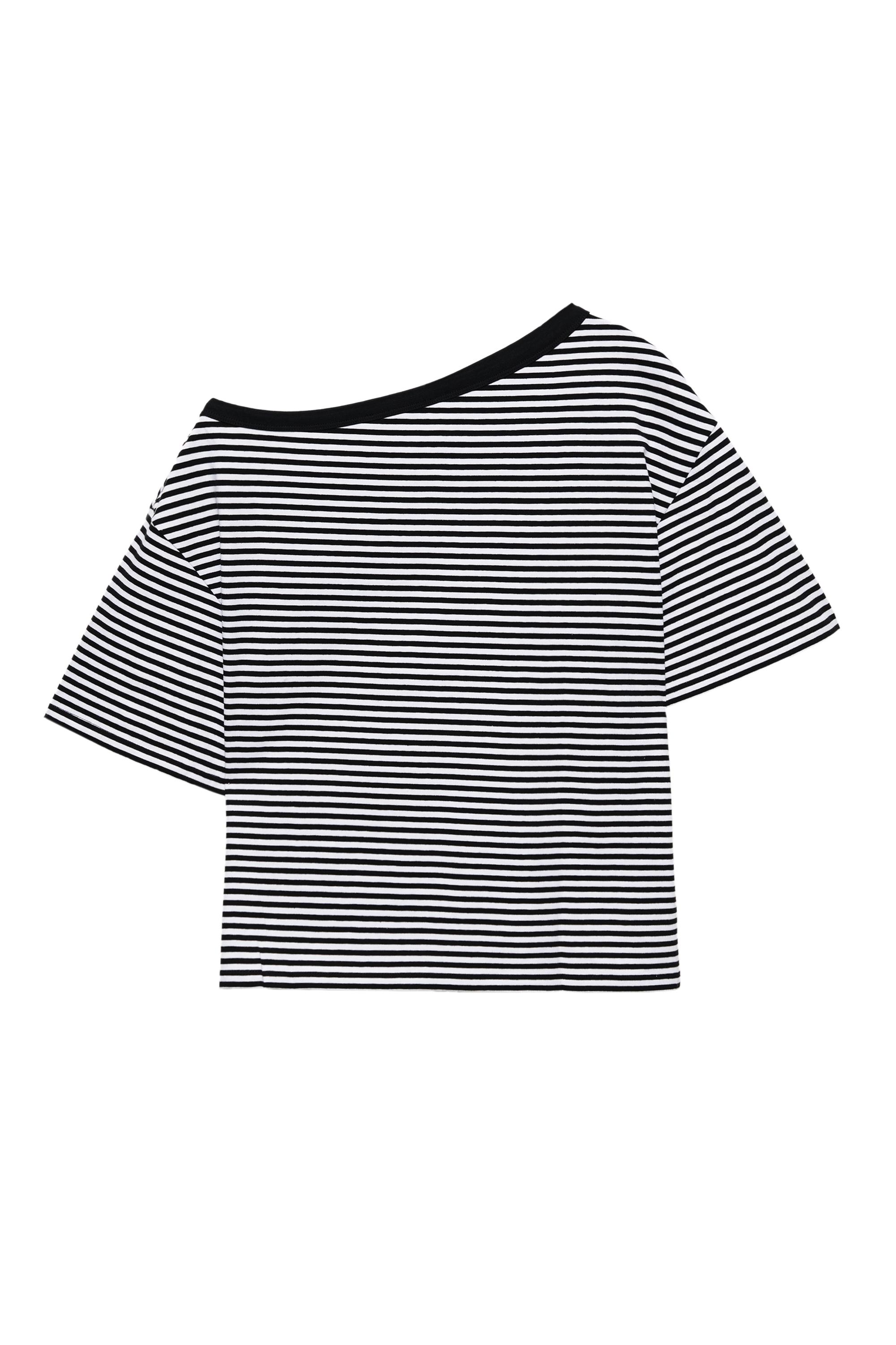 Asimetrik kısa kollu t-shirt - Görsel 30