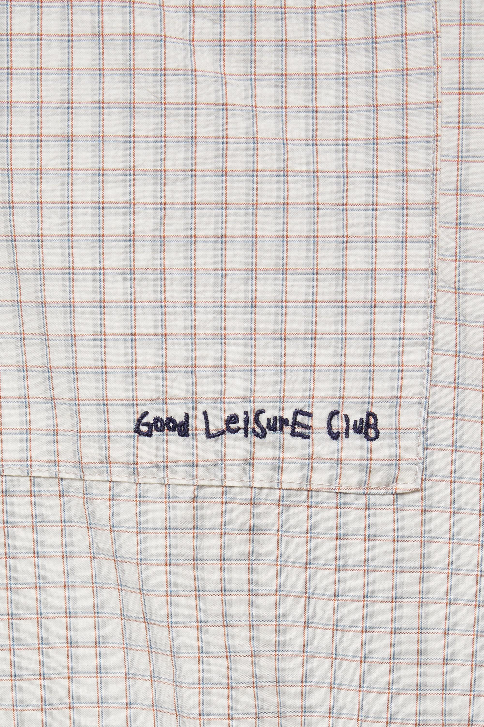 Short sleeve check shirt — Grey marl
