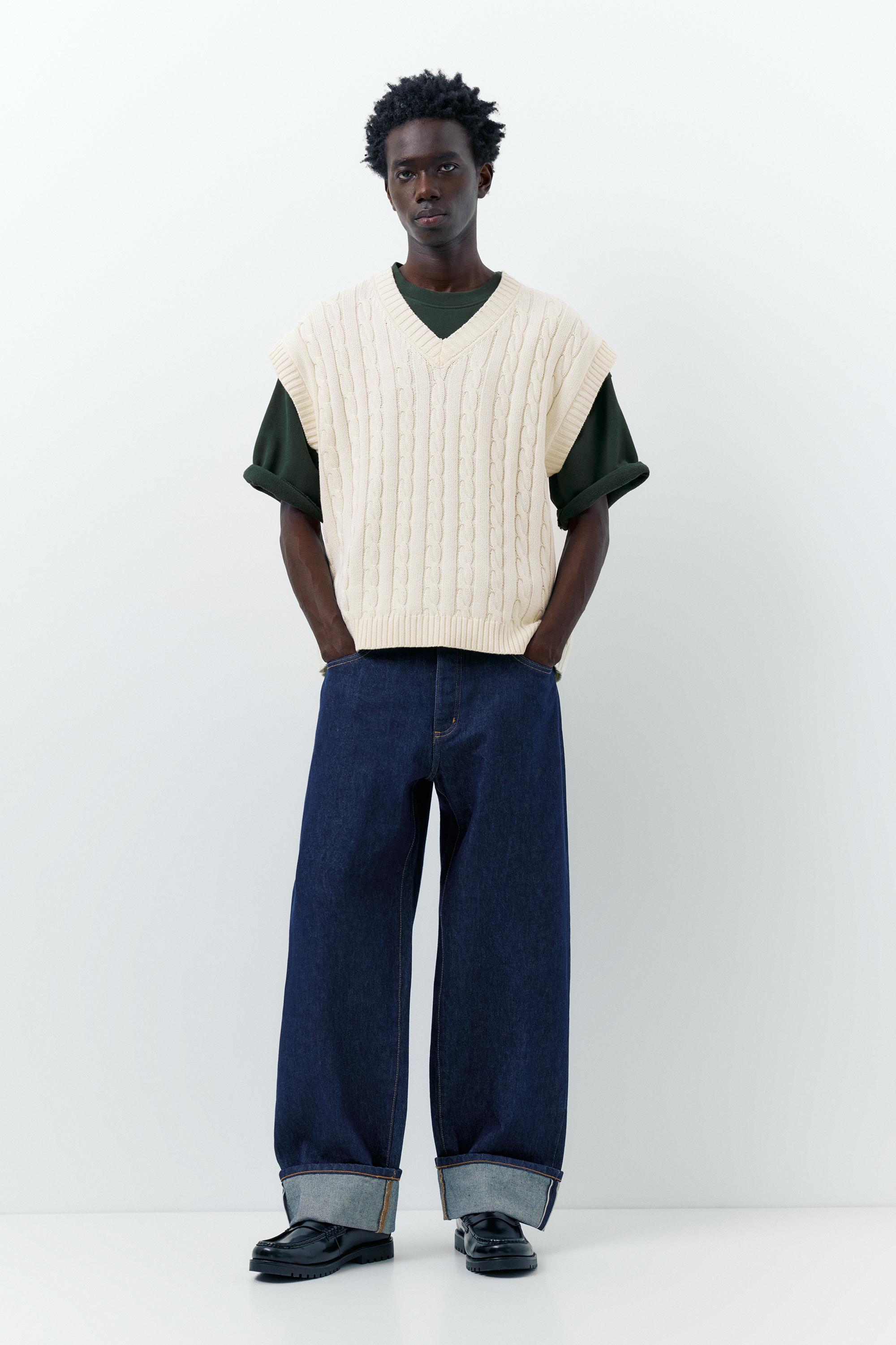 Cable-knit vest — Off white