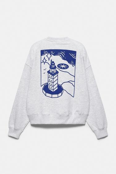 A Coruña Torre de Hércules sweatshirt — Grey marl 4