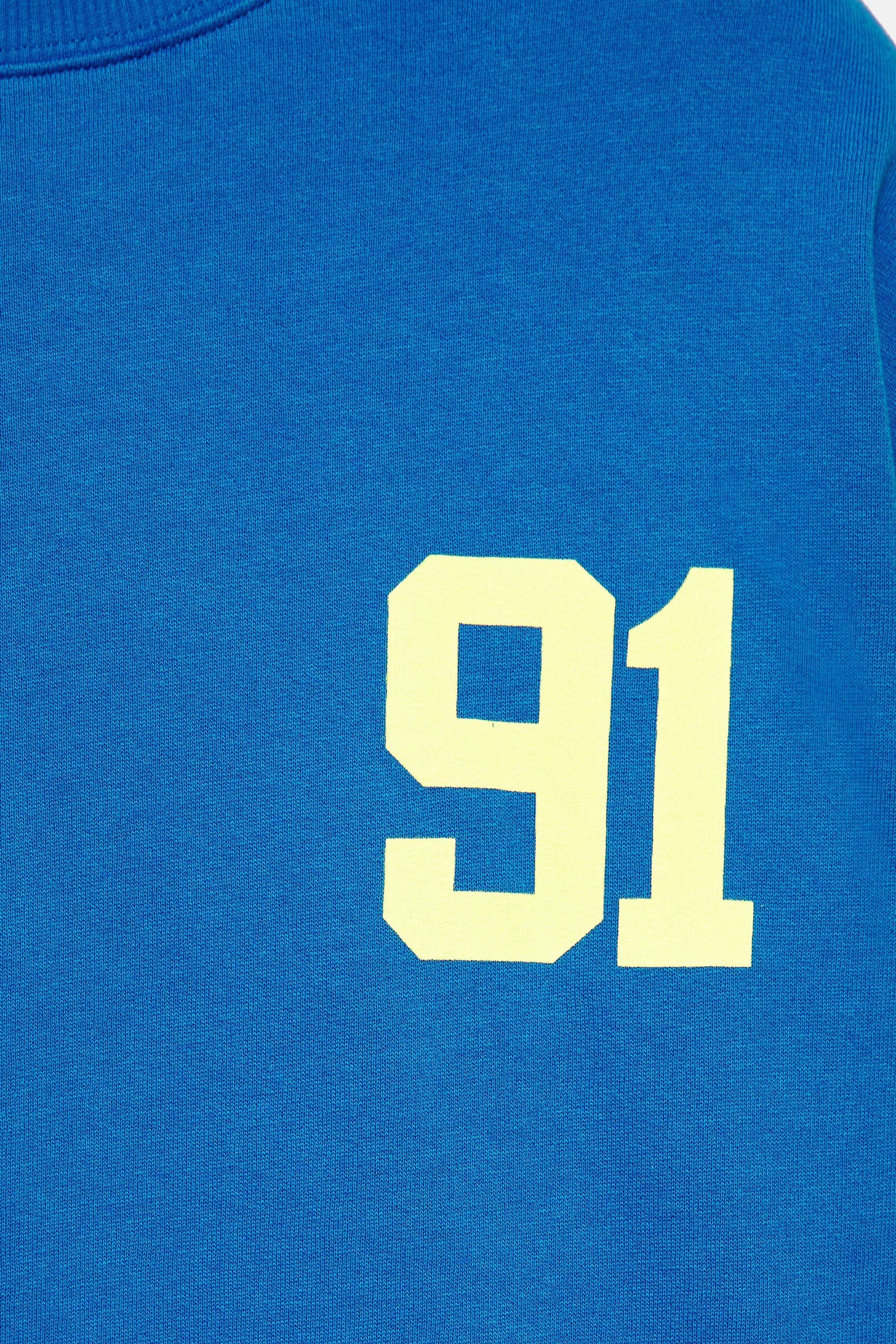 91 graphic relaxed fit sweatshirt — Blue