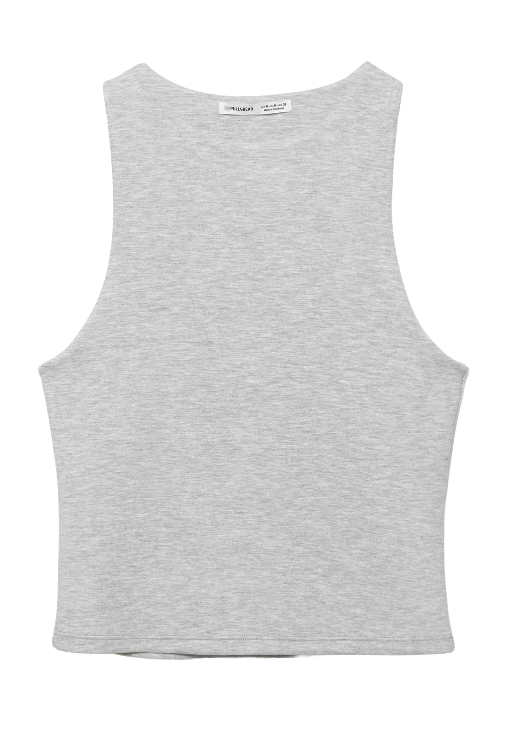 Soft-touch tank top — Grey marl