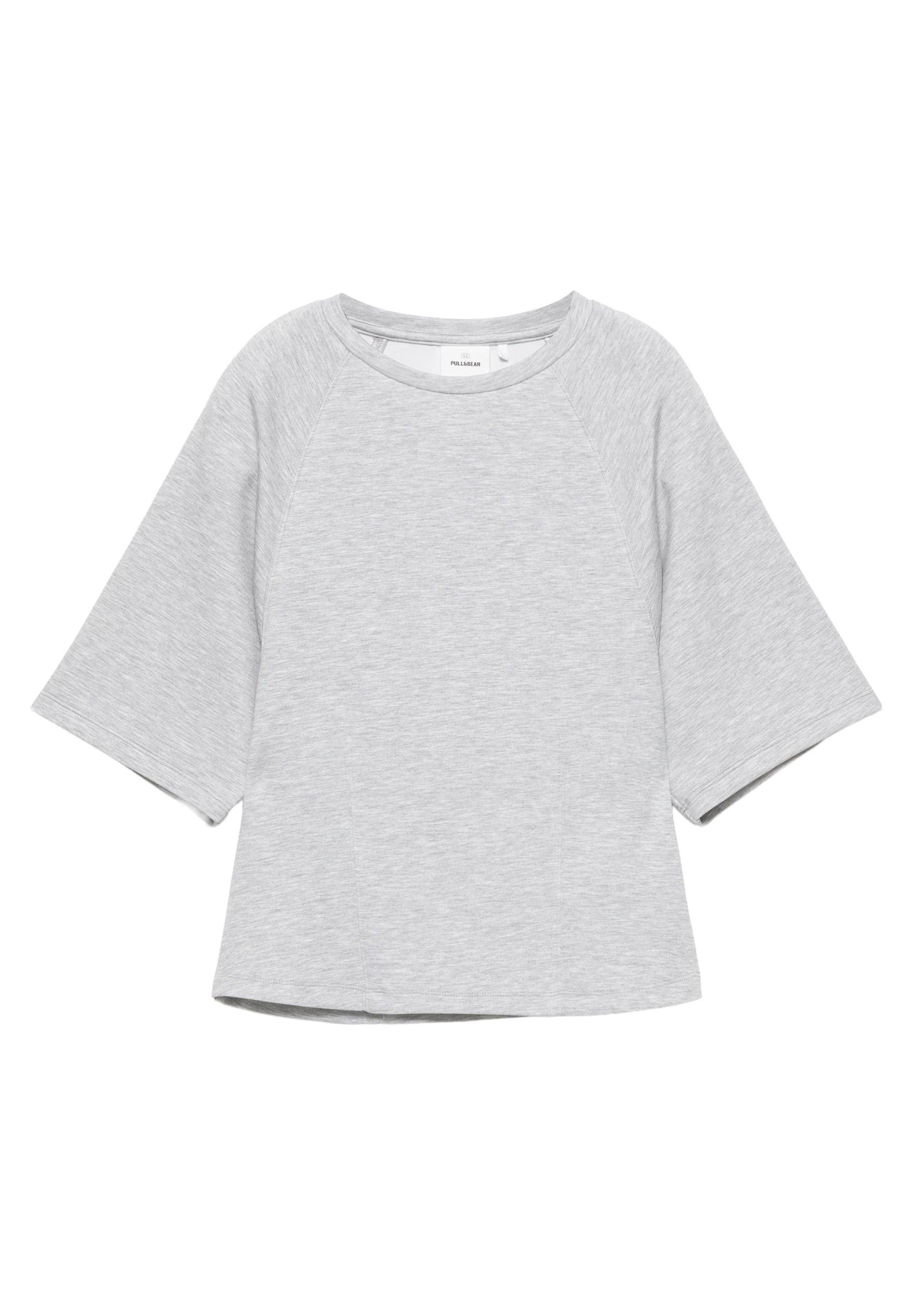 Soft touch short sleeve sweatshirt — Grey marl