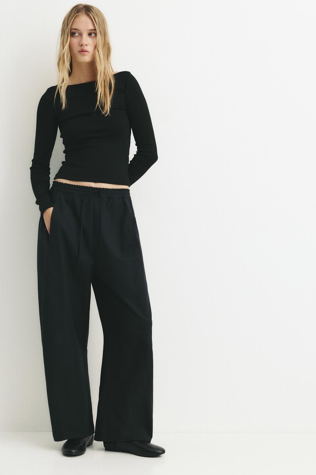 T-shirt manches longues col bateau pull&bear