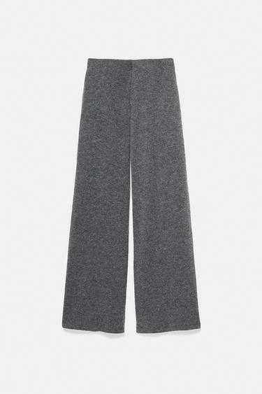 Soft-touch wide-leg trousers — Anthracite grey 4