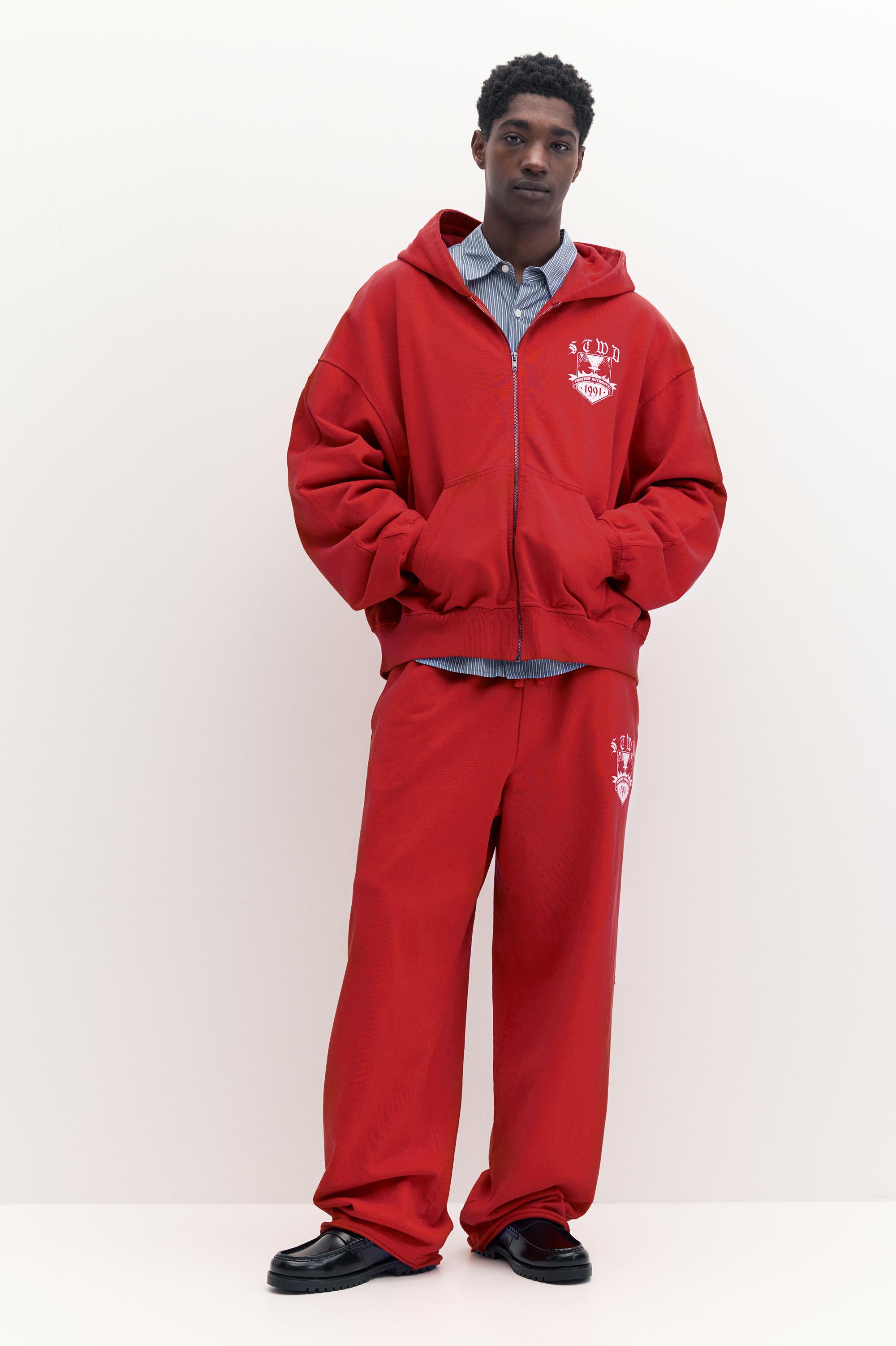 STWD varsity tracksuit trousers — Red