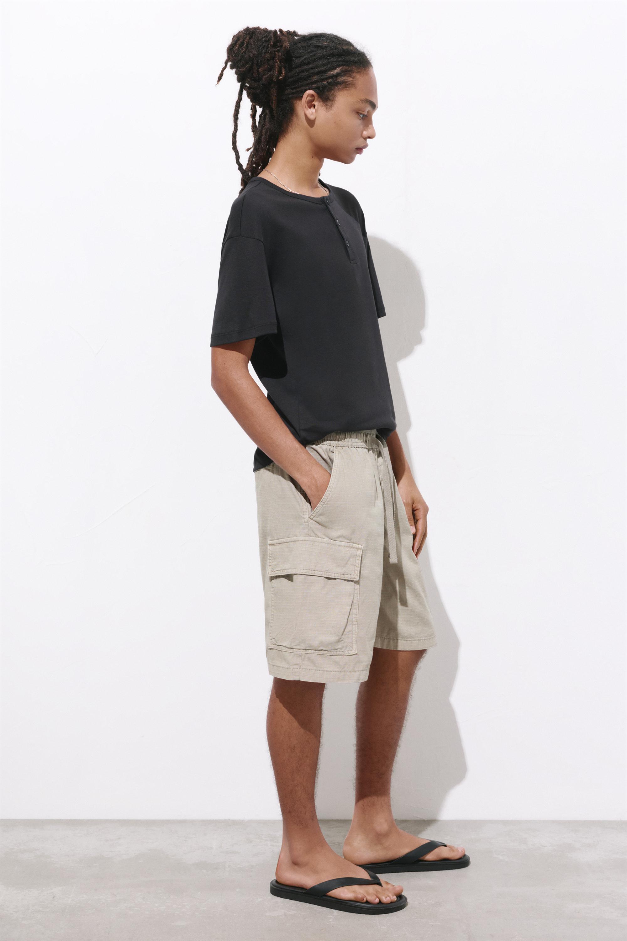 Ripstop cargo Bermuda shorts — Grey