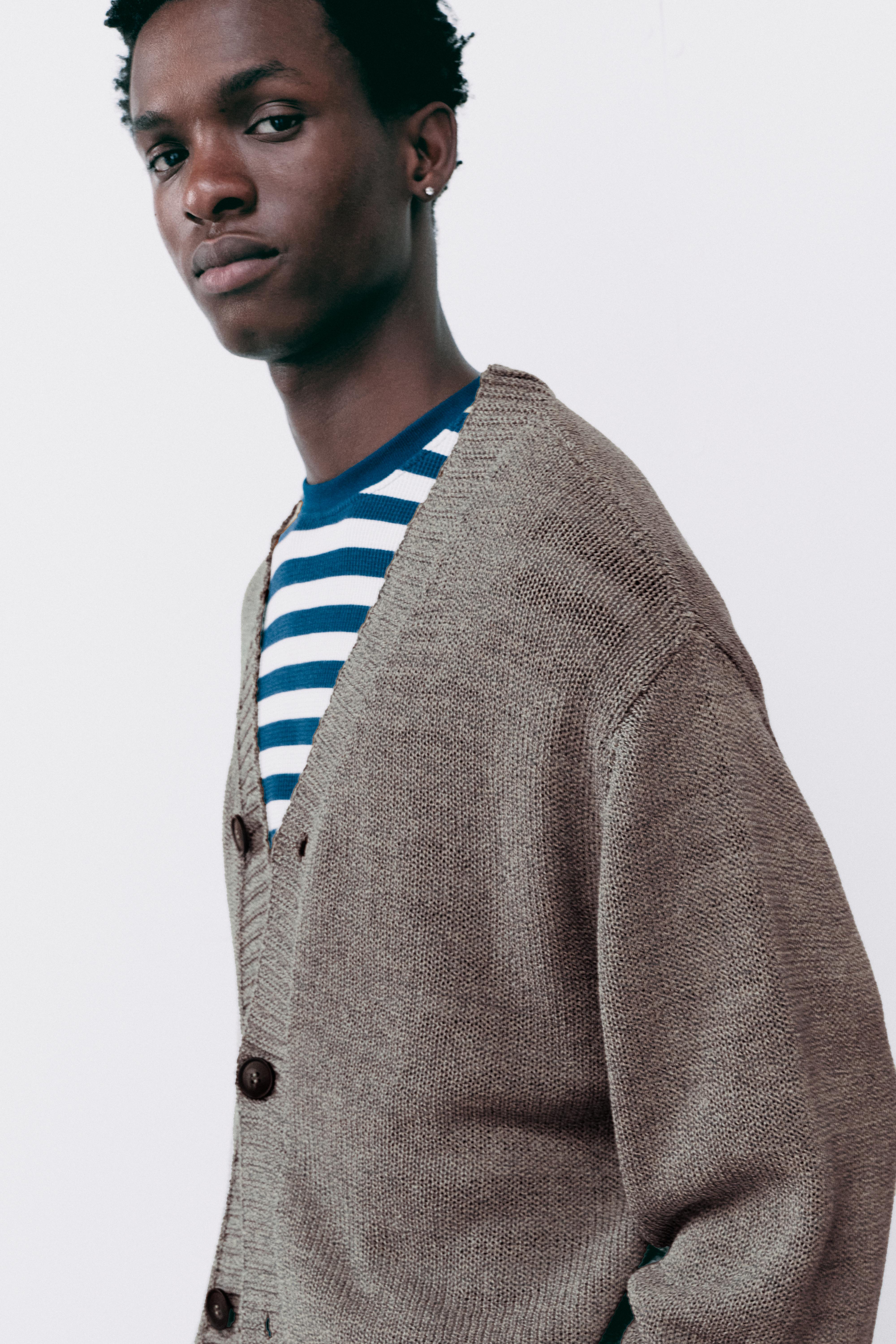 Rustic cardigan — Taupe