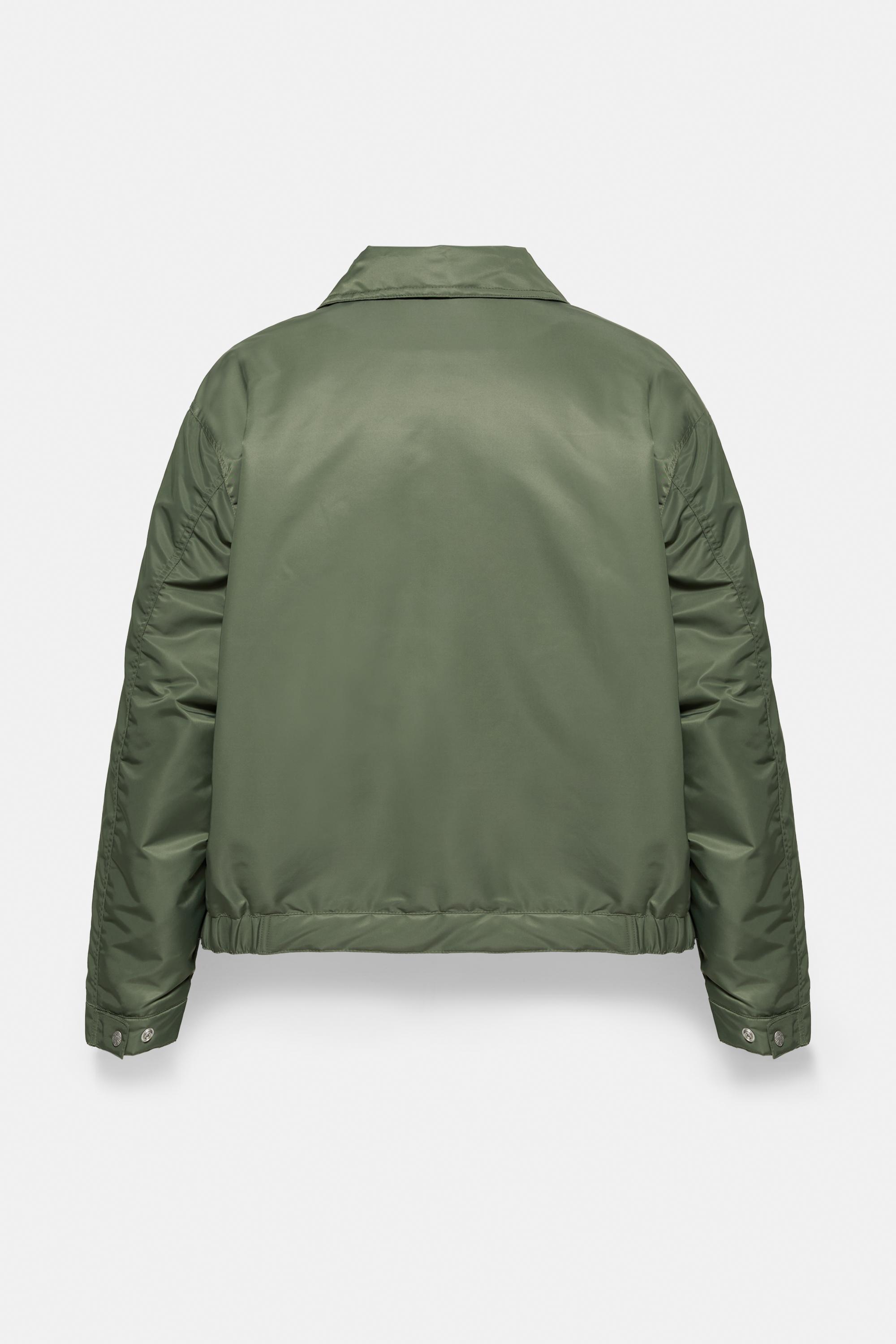 Shirt collar bomber jacket — Medium green