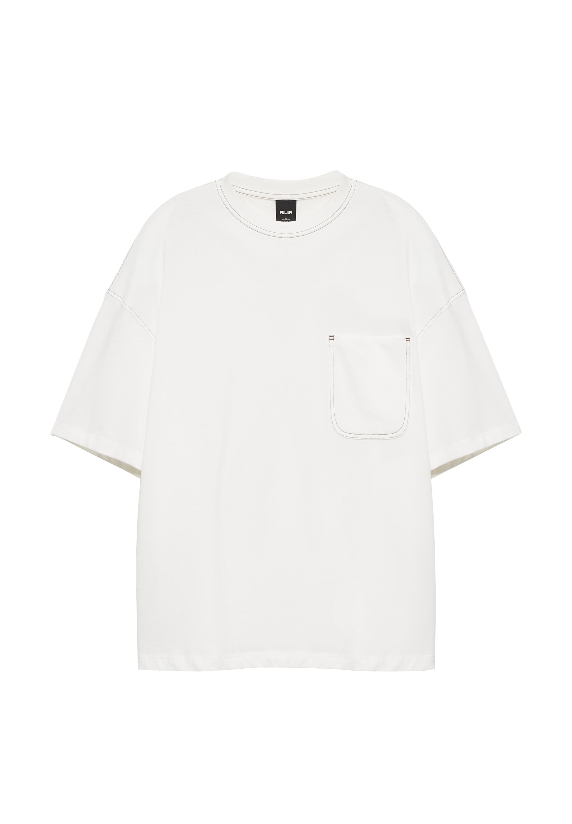 Boxy T-shirt with pocket — Off white