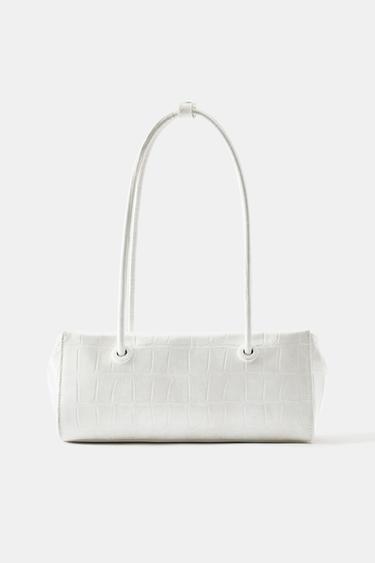 Textured shoulder bag — Ecru 1