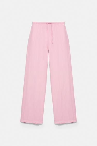 Linen blend joggers — Pink 5