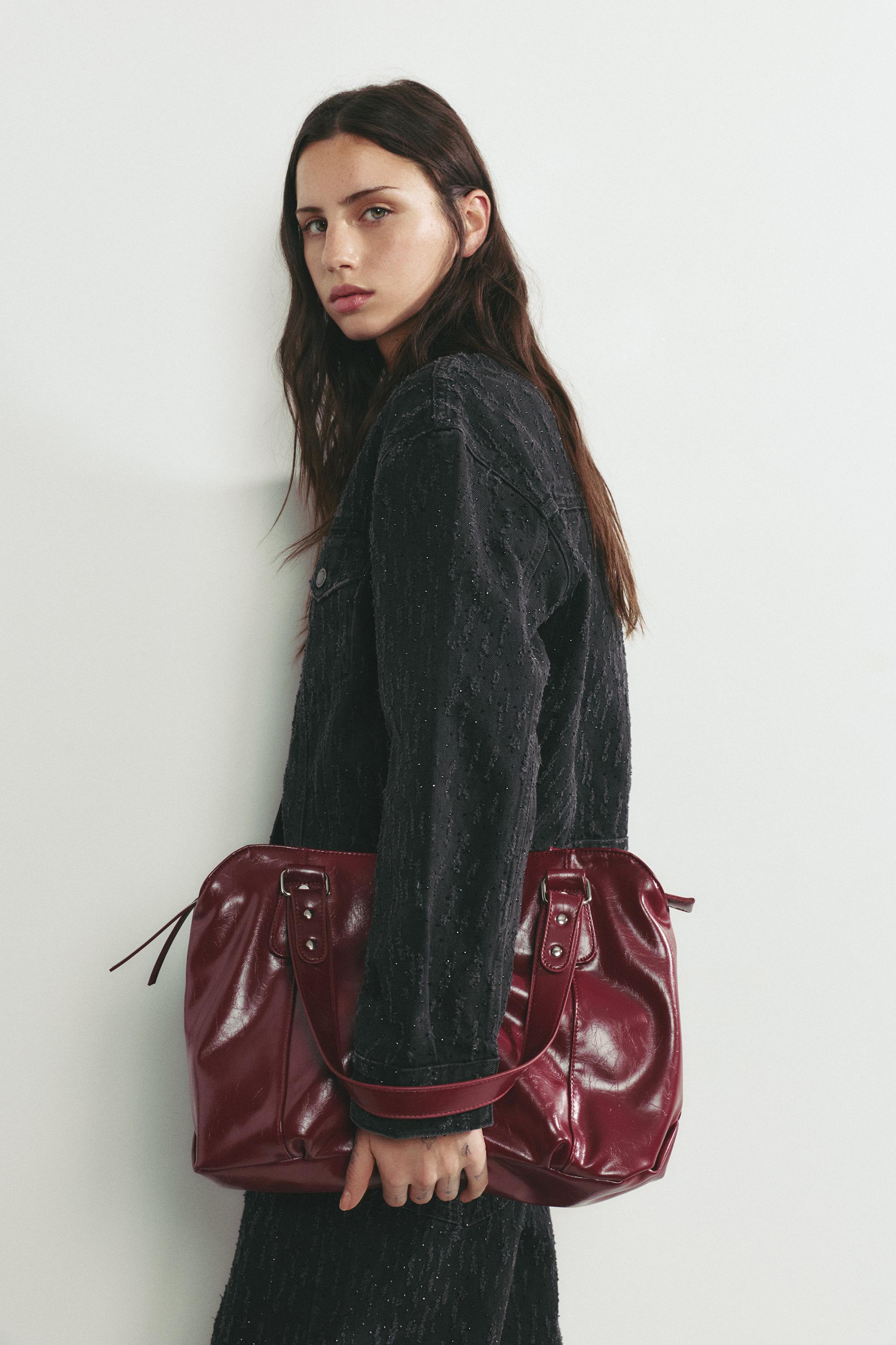 Süsleme detaylı shopper çanta - Görsel 14