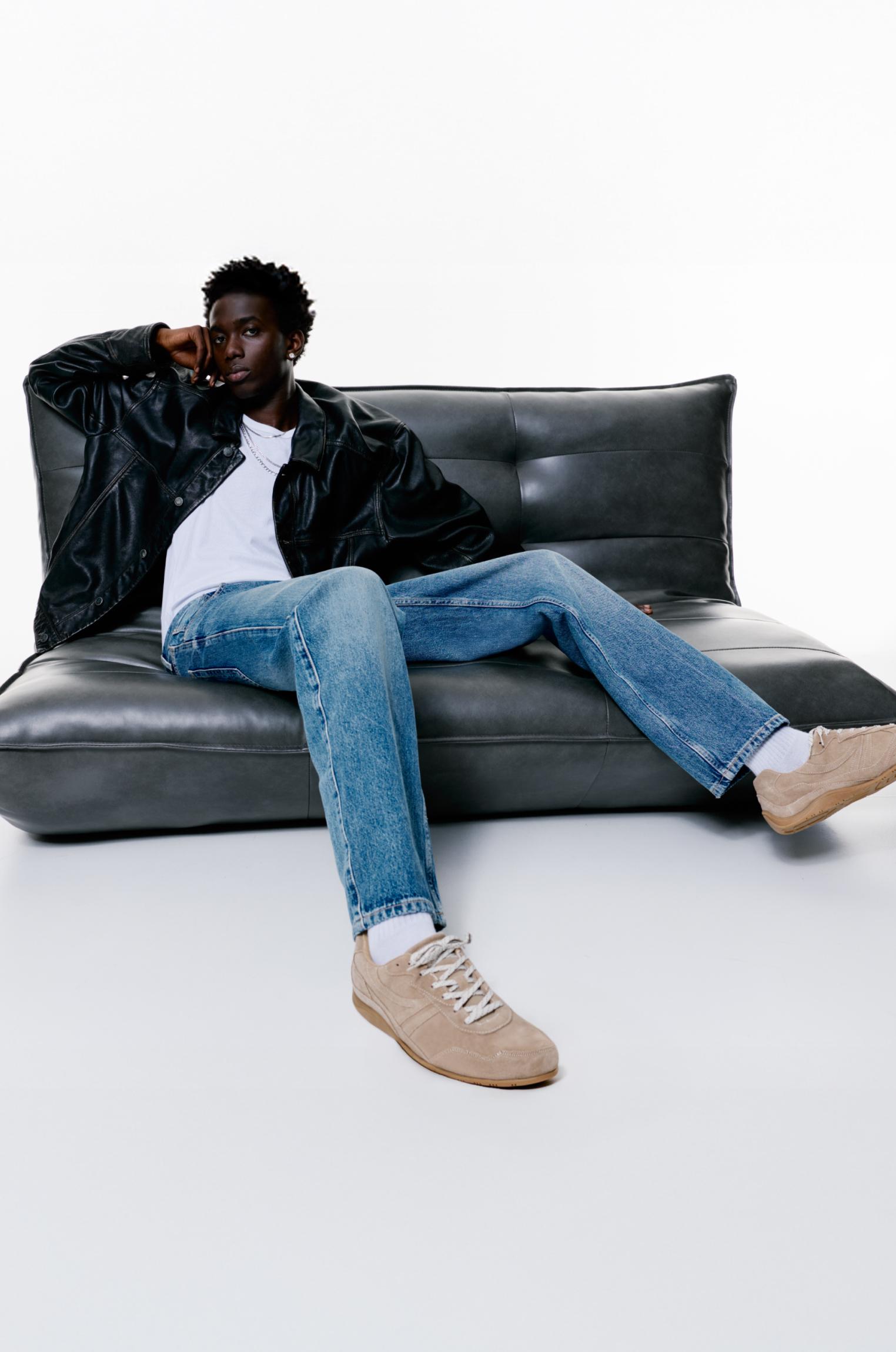 Straight-leg jeans — Medium blue