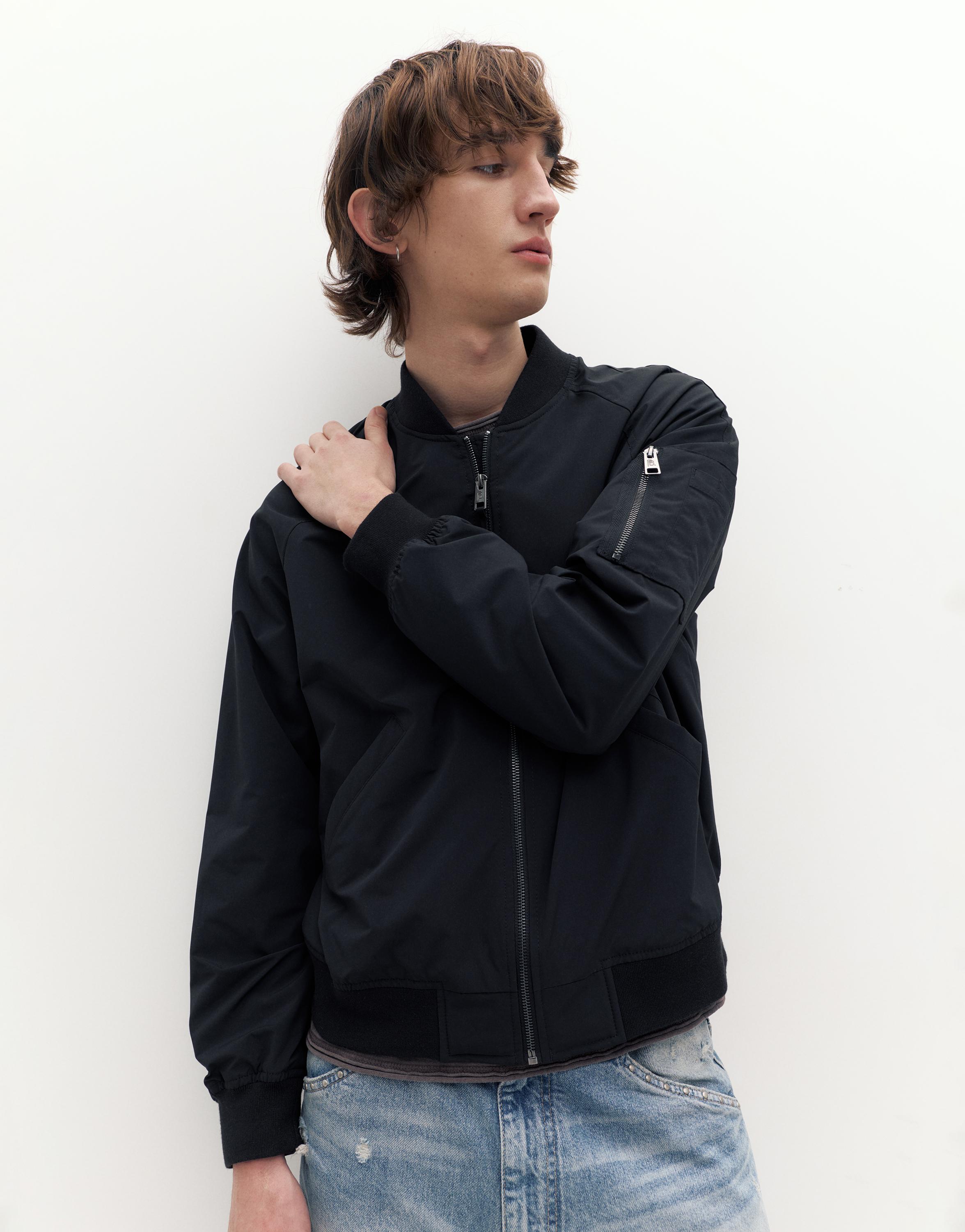 Lightweight bomber jacket — Black