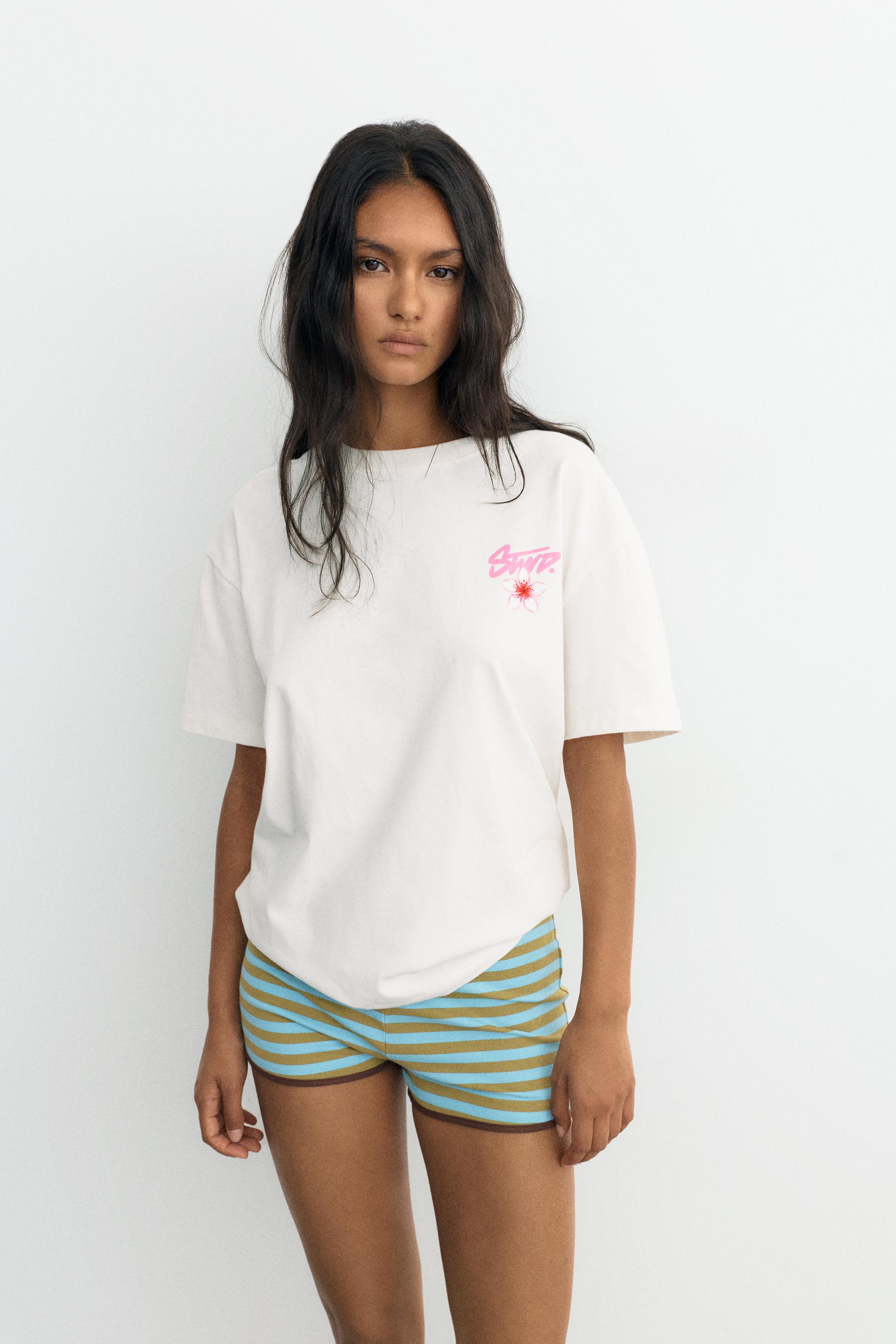 STWD flower T-shirt — Ice