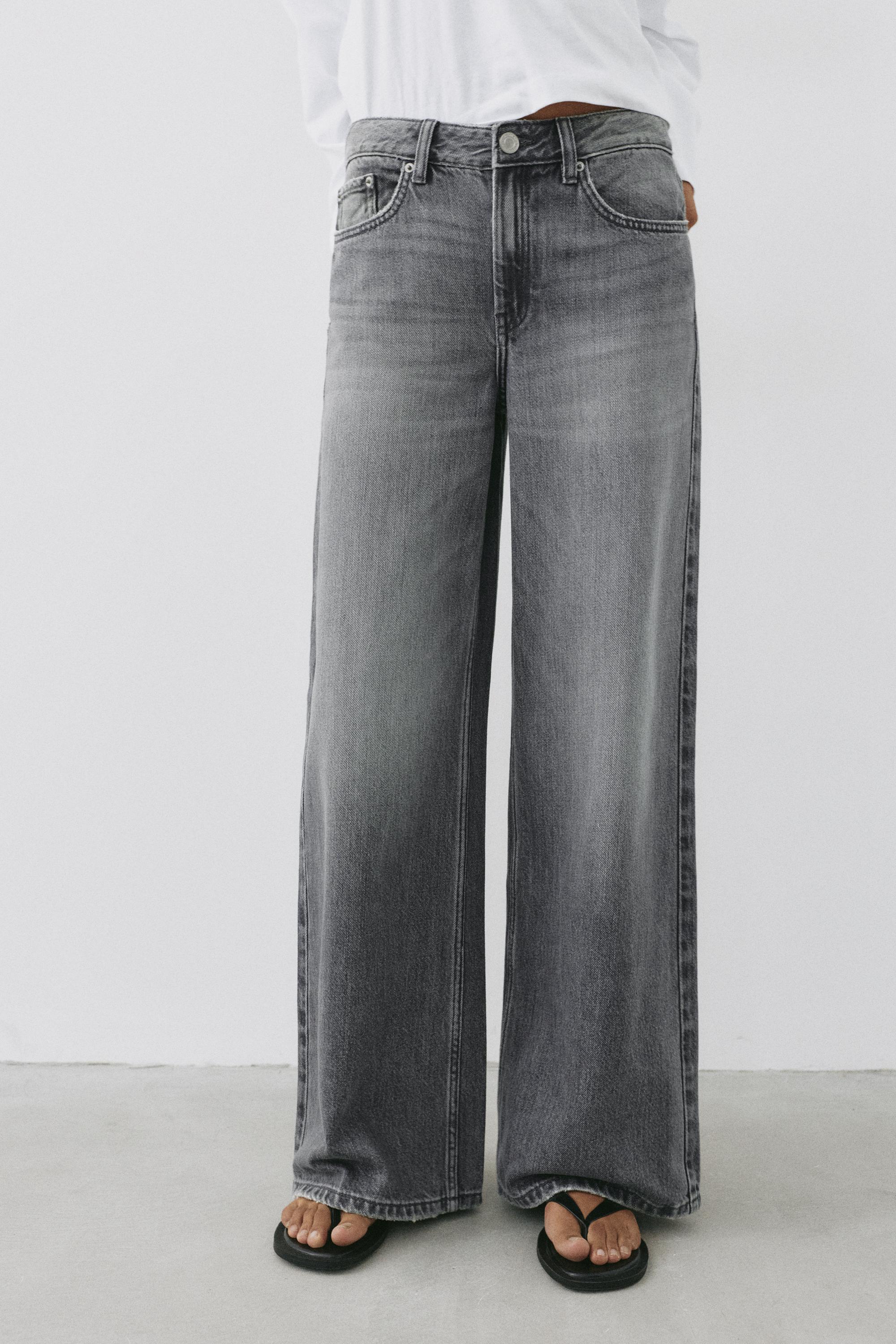 Oversize baggy jeans — Pearl grey