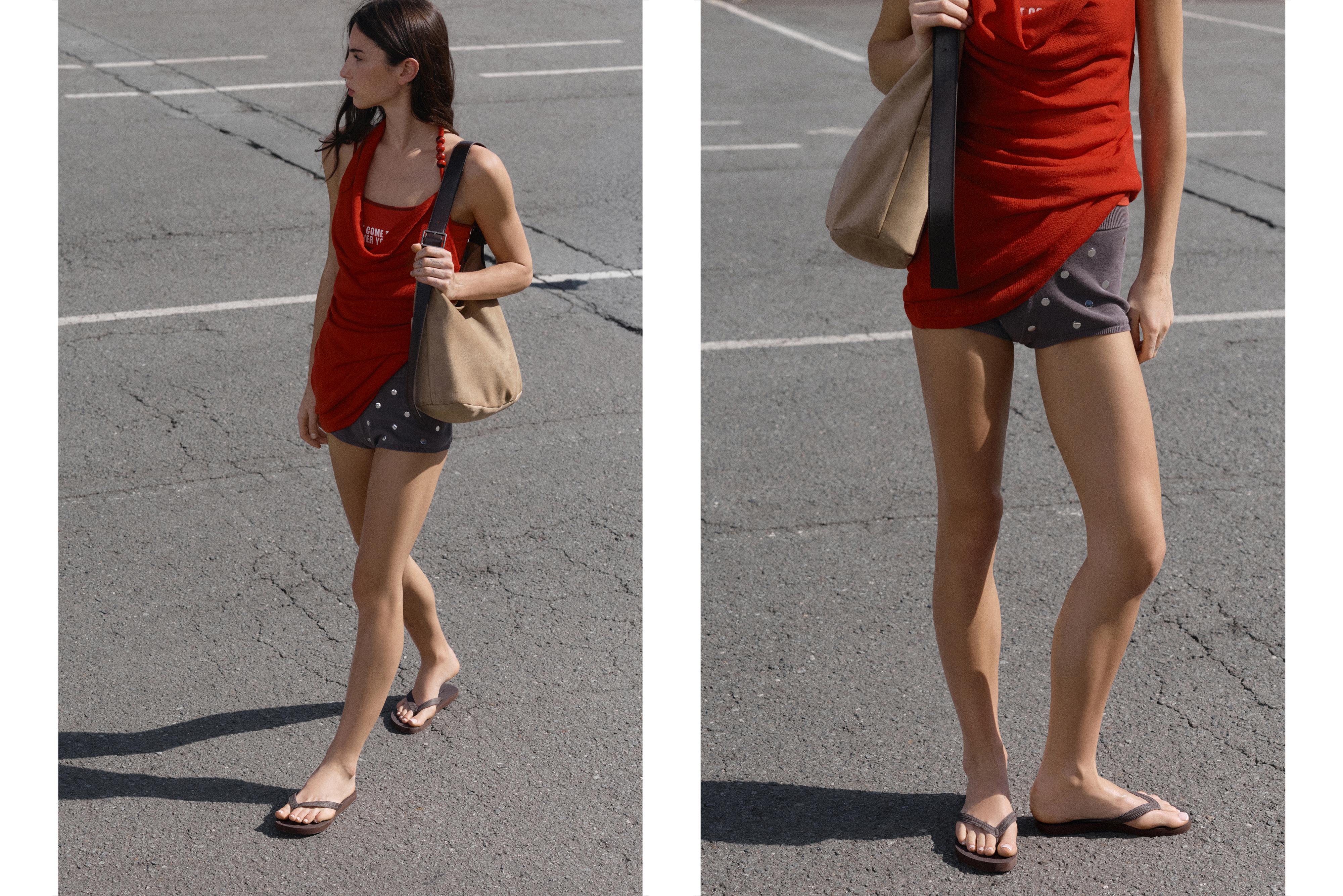 Flat sandals — Brown