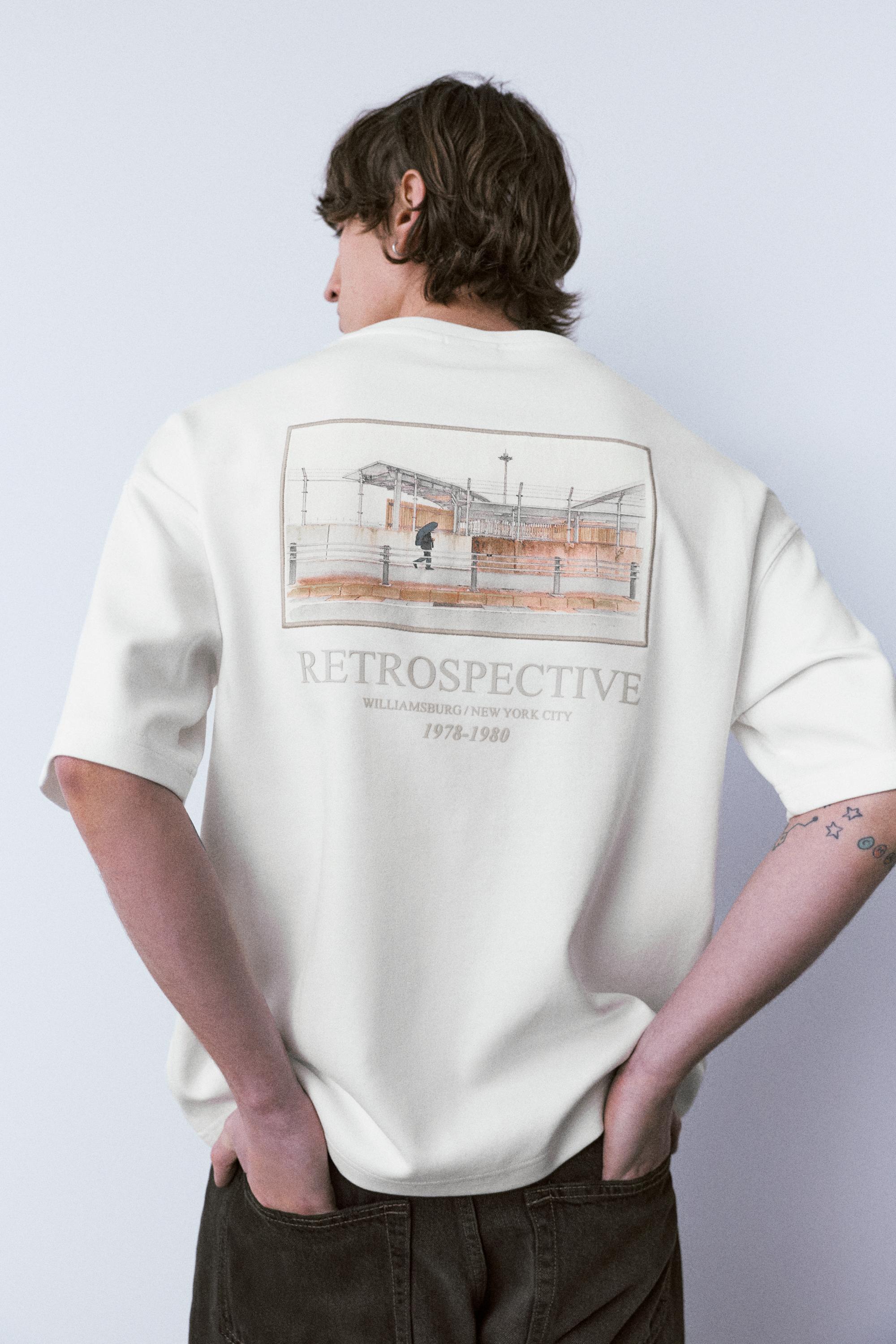 Kısa kollu Retrospective grafik sweatshirt - Görsel 13